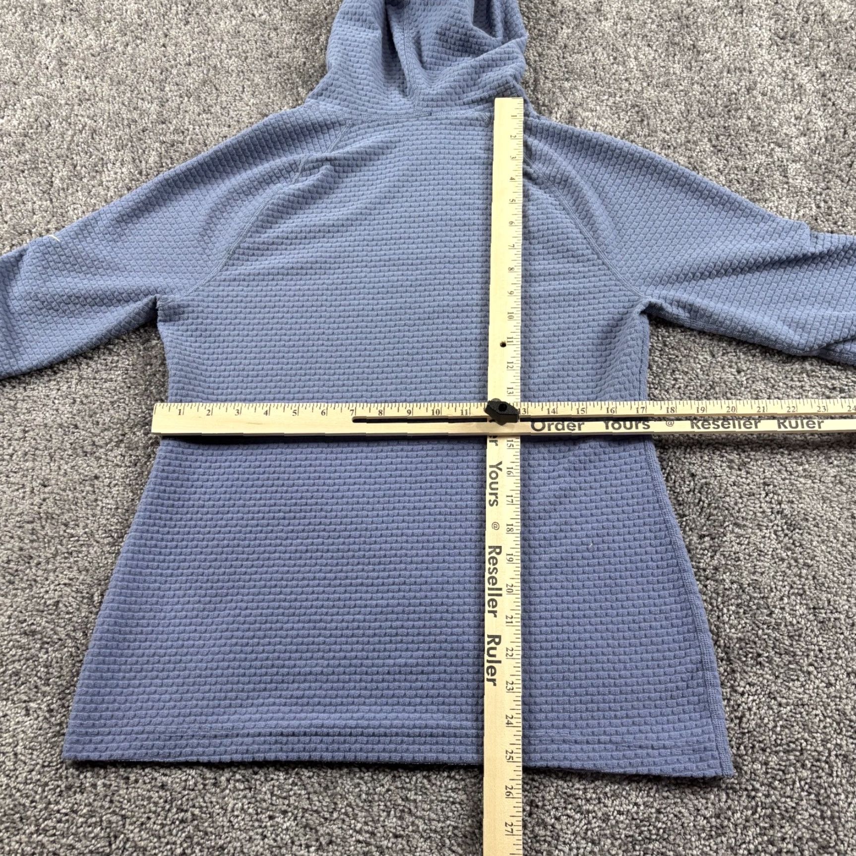 Nike Nike Pro Hoodie Women M Light Blue Icon Clash Waffle Knit Lightweight Hoodie, Pullover, All Seasons, Logo, Regular, Blue, Nike Pro, Women, Size M Size M / US 6-8 / IT 42-44 - 6 Thumbnail