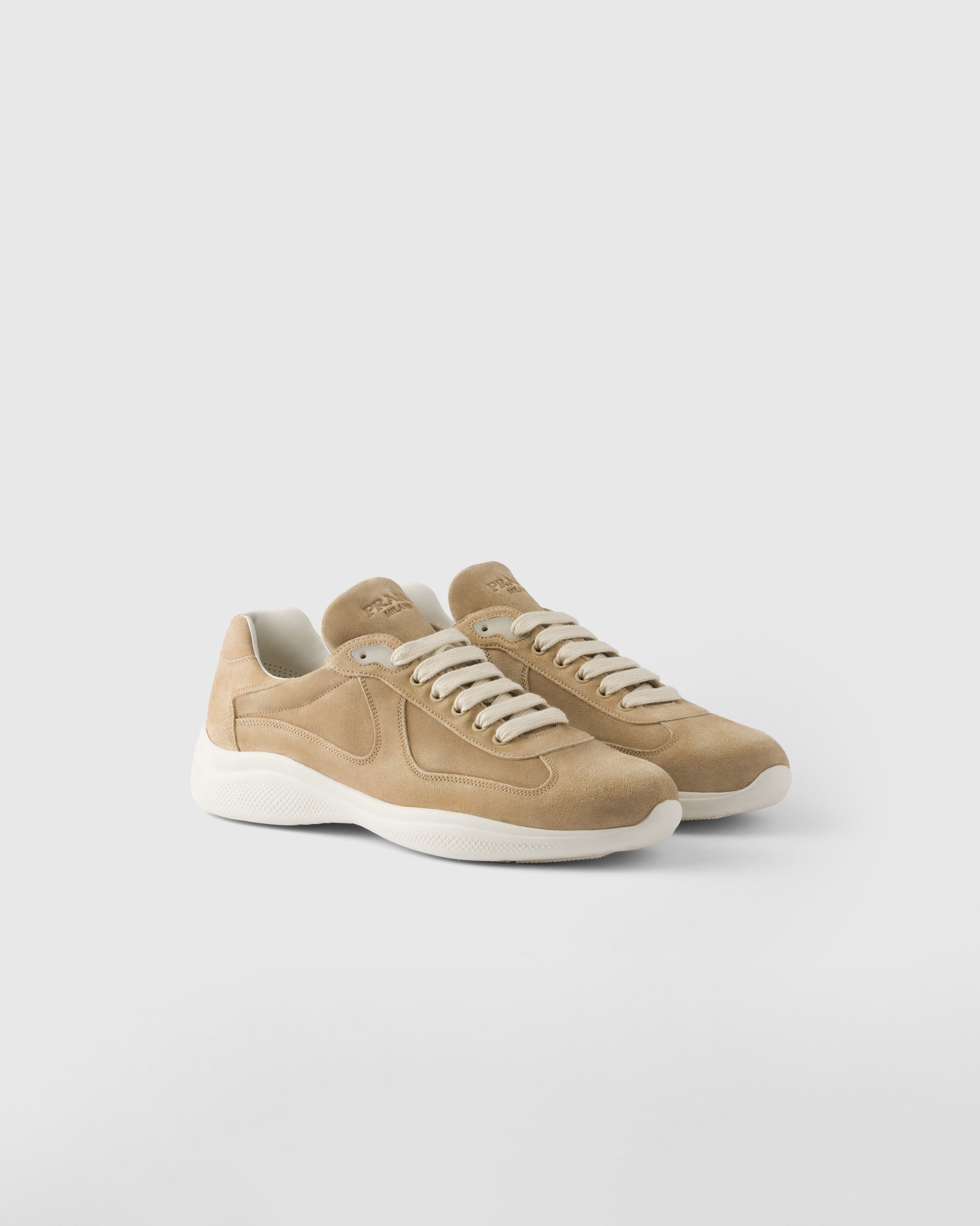 Prada o1la1rc1a0925 America's Cup Suede Sneakers in Beige Size US 10 / EU 43 - 1 Thumbnail