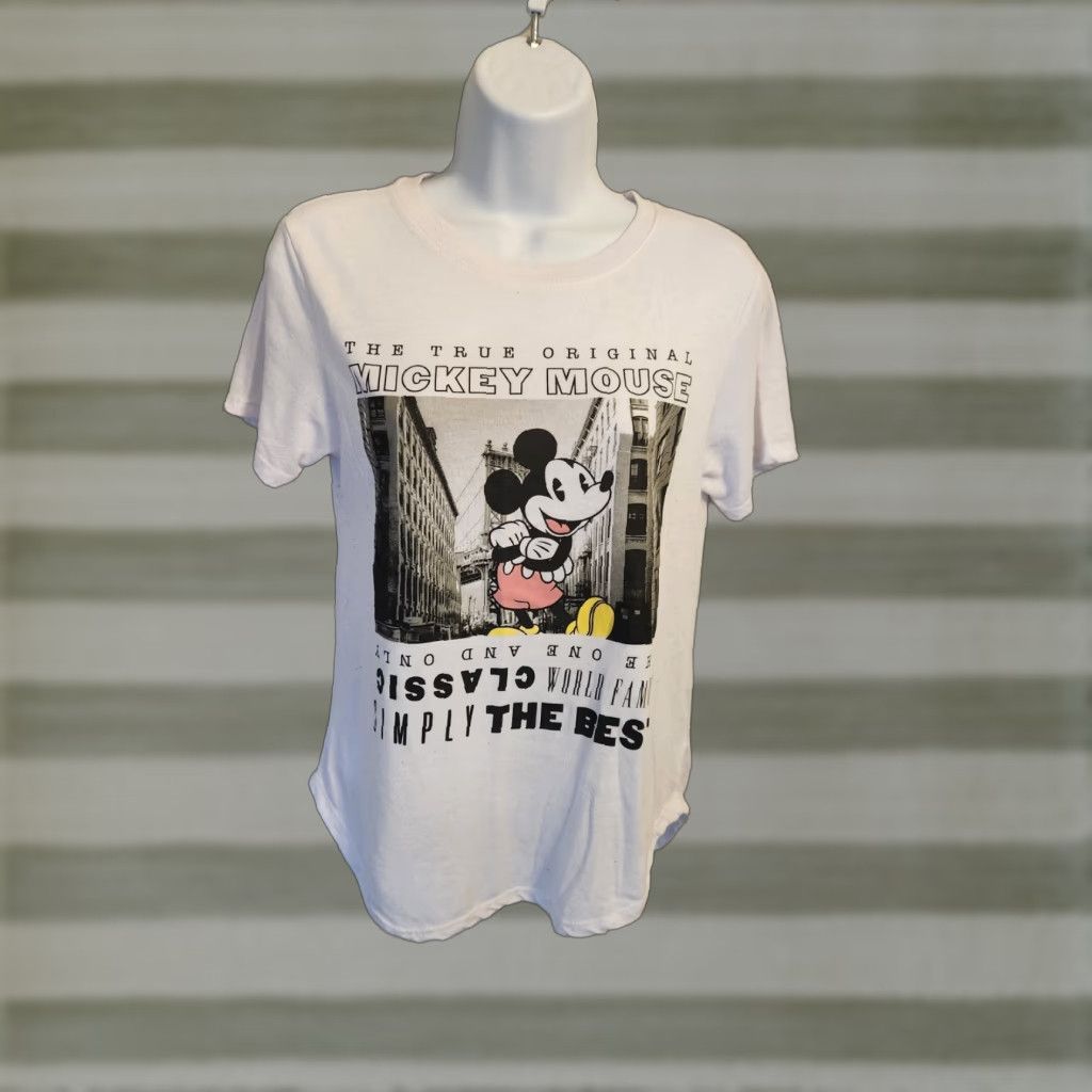 Disney Disney Mickey Mouse Women's Medium White Shirt Size M / US 6-8 / IT 42-44 - 1 Thumbnail