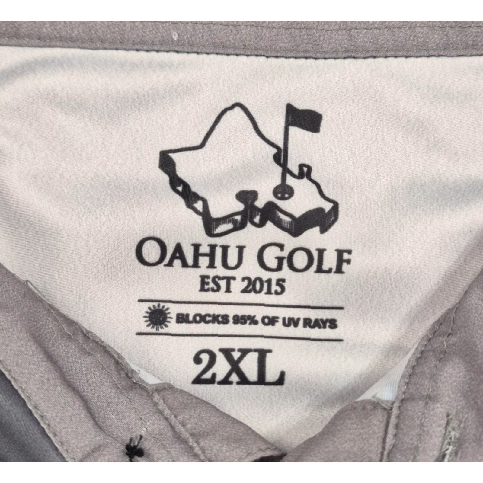 Vintage Oahu Golf Polo Shirt Mens 2XL Puzzle Hawaiian Performance Stretch USA Made Size US XXL / EU 58 / 5 - 5 Thumbnail