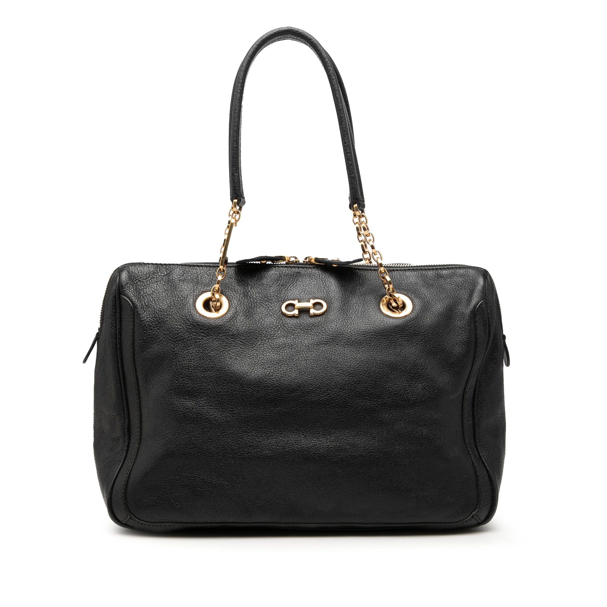 Salvatore Ferragamo Buffalo Leather Fanya Chain Tote Size ONE SIZE - 1 Thumbnail