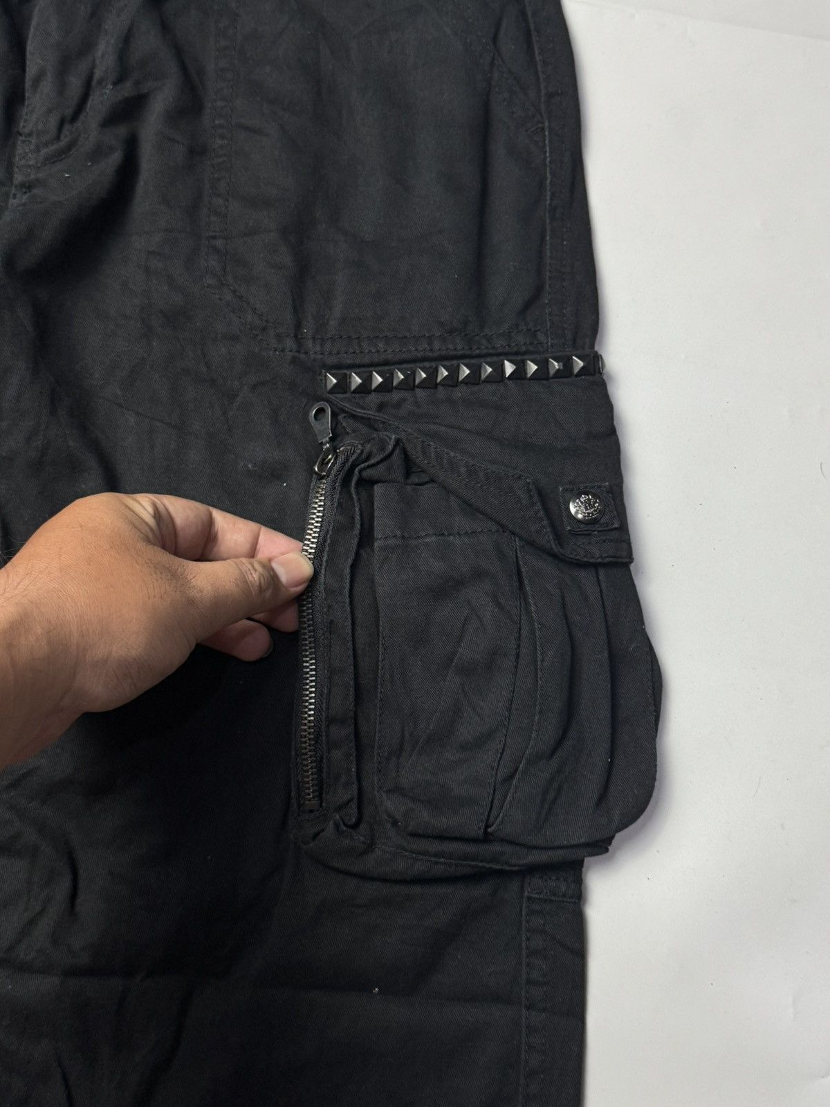 Tornado Mart Flare Cargo Intheattic Studded Pants Multi Pocket Size US 32 / EU 48 - 4 Thumbnail