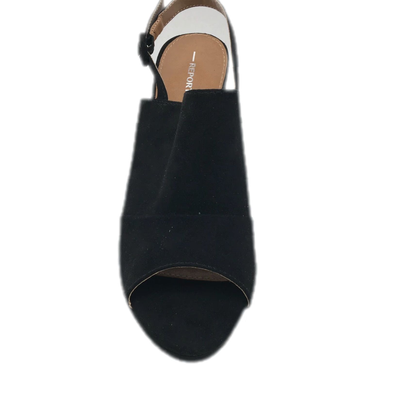 Vintage Vintage Report Lacey Women's Slingback Heels Peep Toe Suede Black Size 8.5 Size US 8.5 / IT 38.5 - 3 Thumbnail