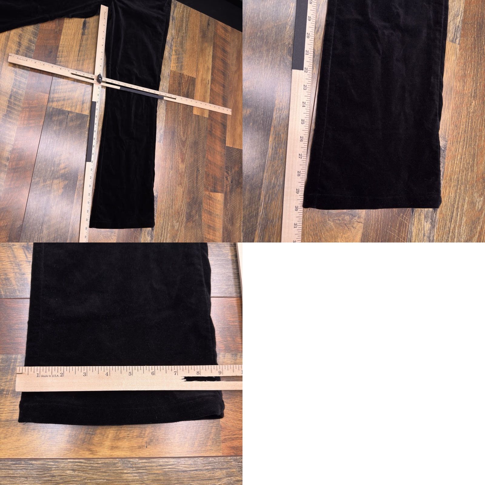 Jones New York Jones New York Signature Velvet Pants Womens 10 Black Bootcut High Rise Stretch Size 32" / US 10 / IT 46 - 8 Thumbnail