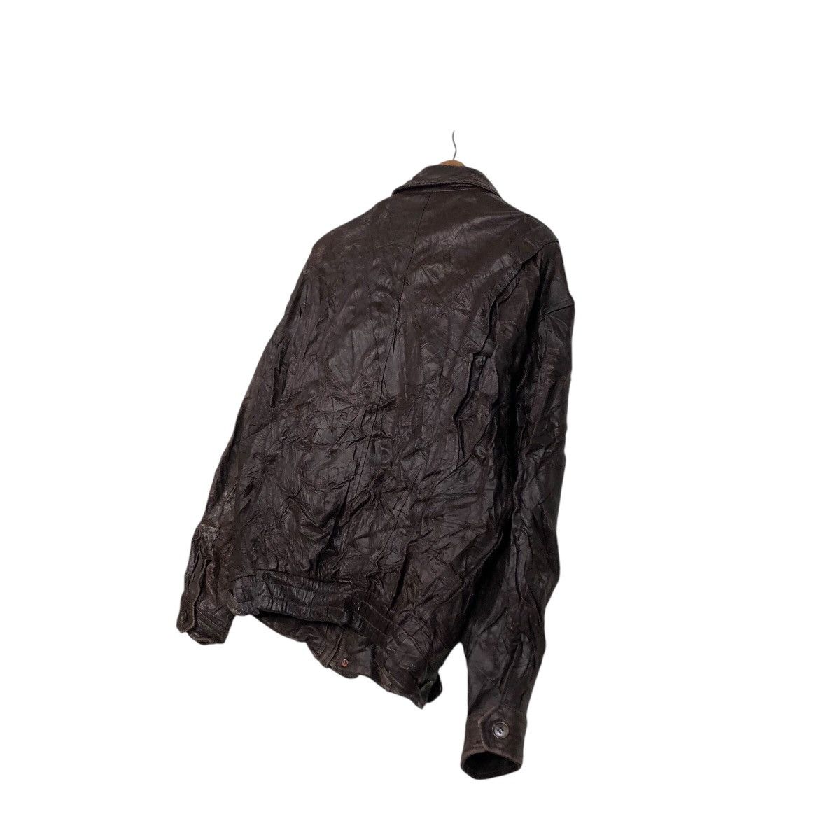 Japanese Brand 📌Vintage Leather Jacket Intermezzo Blanket Issey Miyake Size US L / EU 52-54 / 3 - 11 Thumbnail