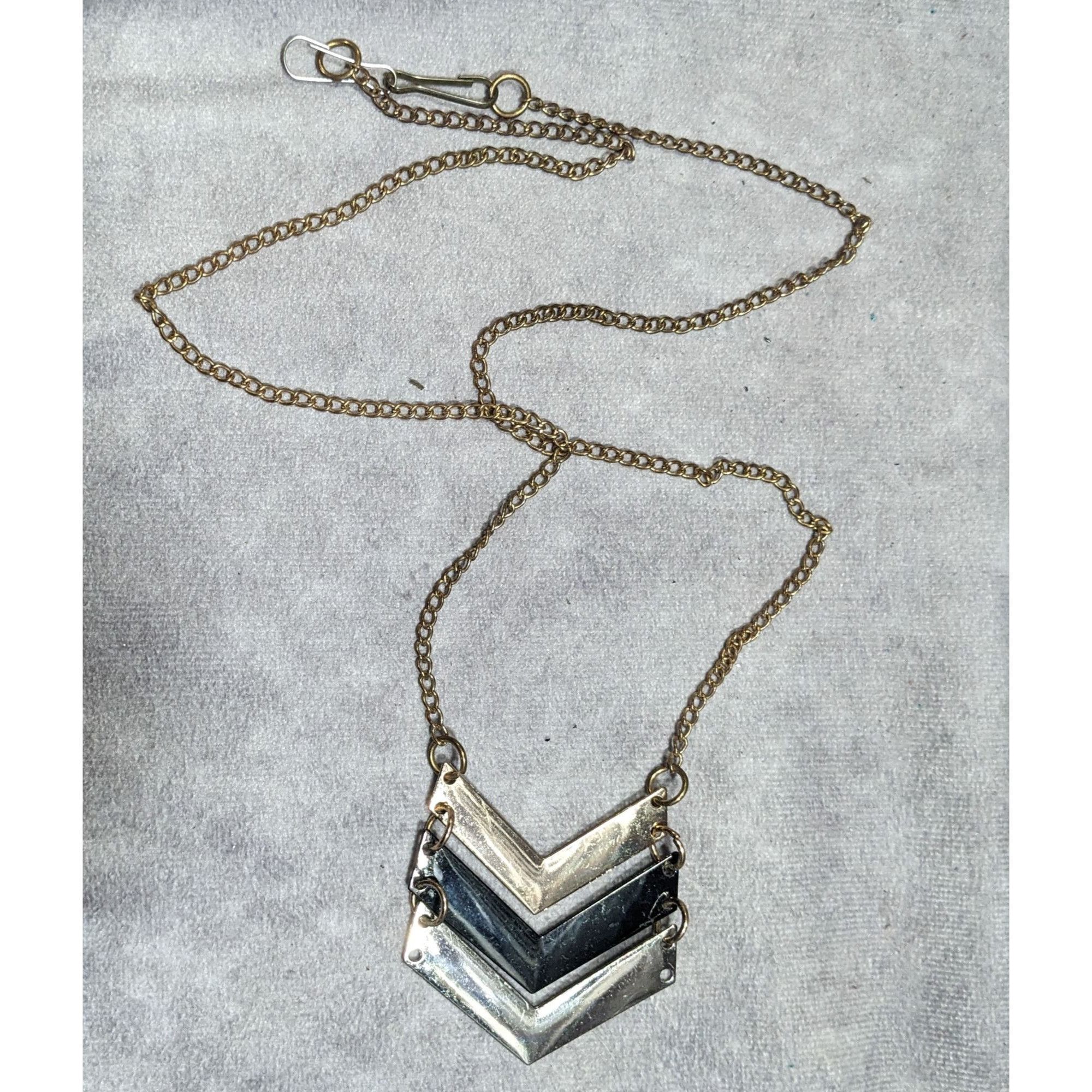 Other Bohemian Multi-Metallic Chevron Pendant Necklace Size ONE SIZE - 6 Thumbnail