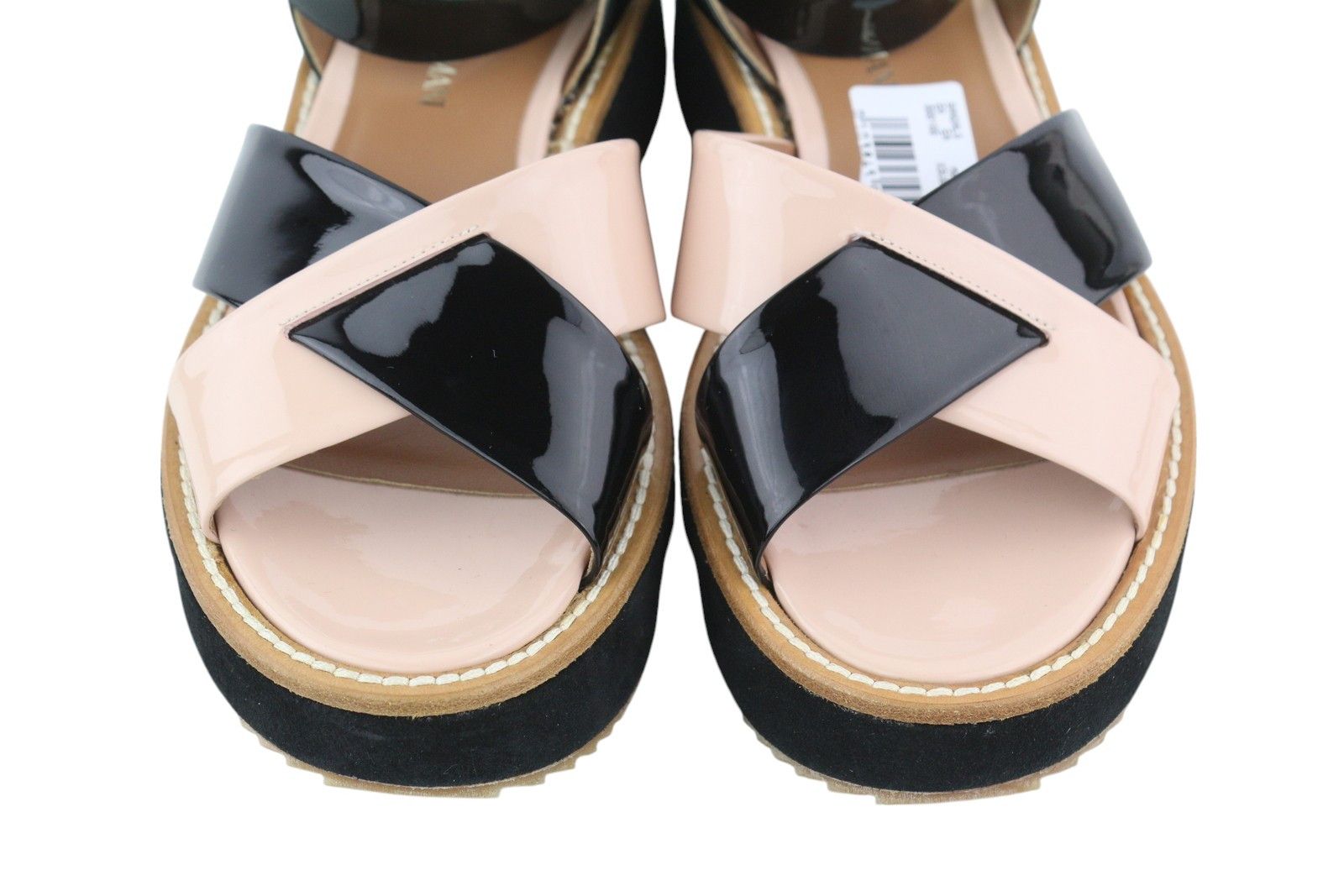 Emporio Armani X3U091 EU37 Black Patent Leather 84789 Size US 6 / IT 36 - 3 Thumbnail