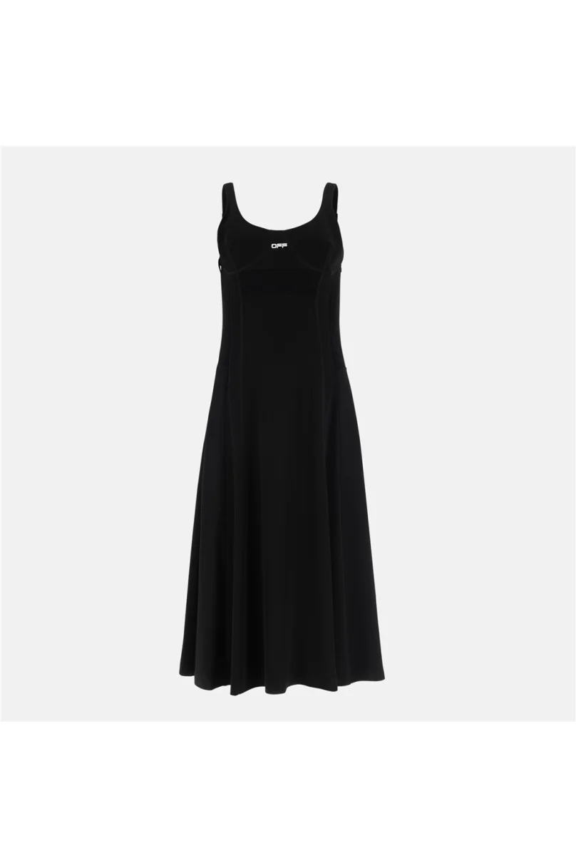 Off-White o1y1125 Midi Dress in Black Size XS / US 0-2 / IT 36-38 - 1 Thumbnail