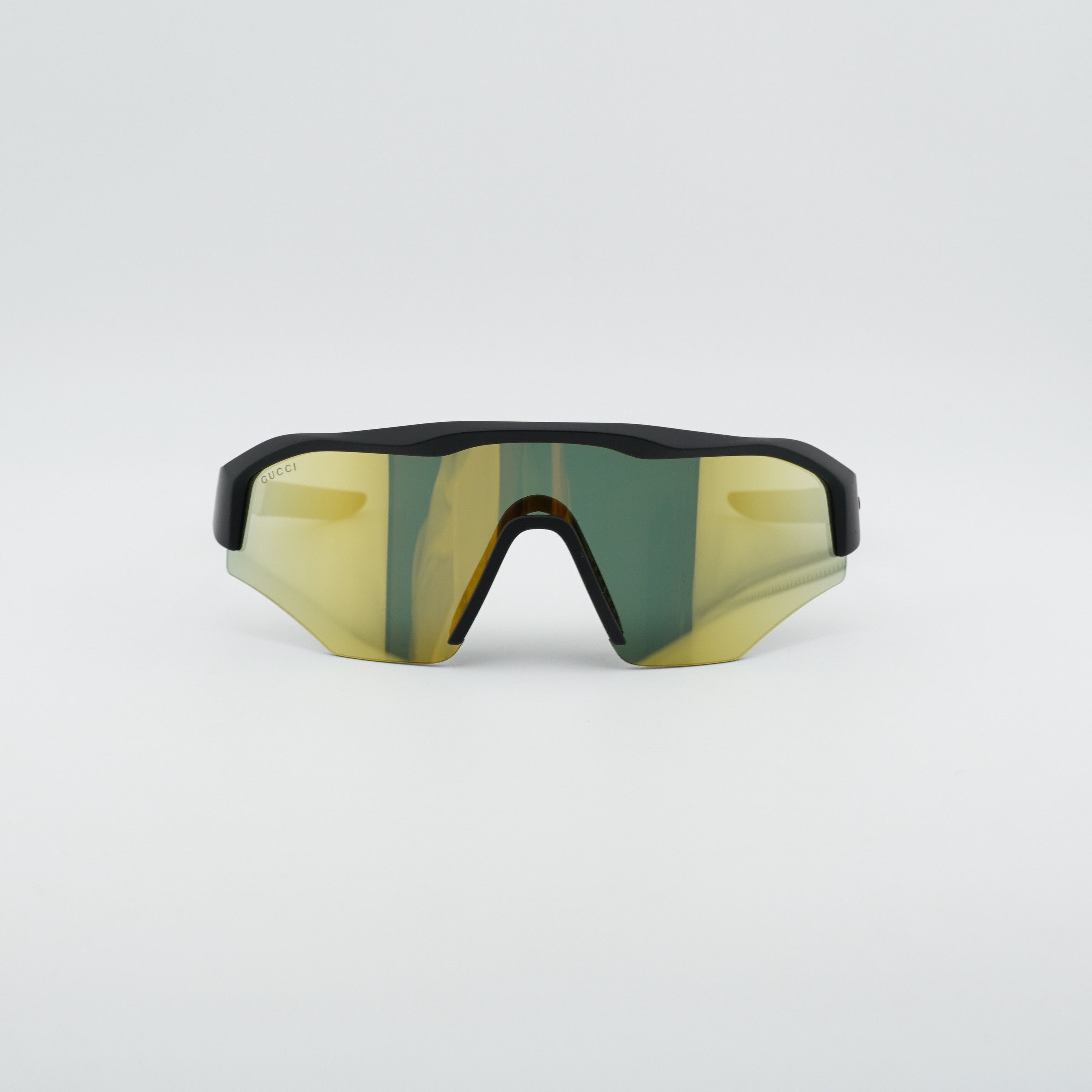 Gucci Gucci GG2017S 001 Sunglasses Black / Yellow Shield Frame Size ONE SIZE - 6 Thumbnail
