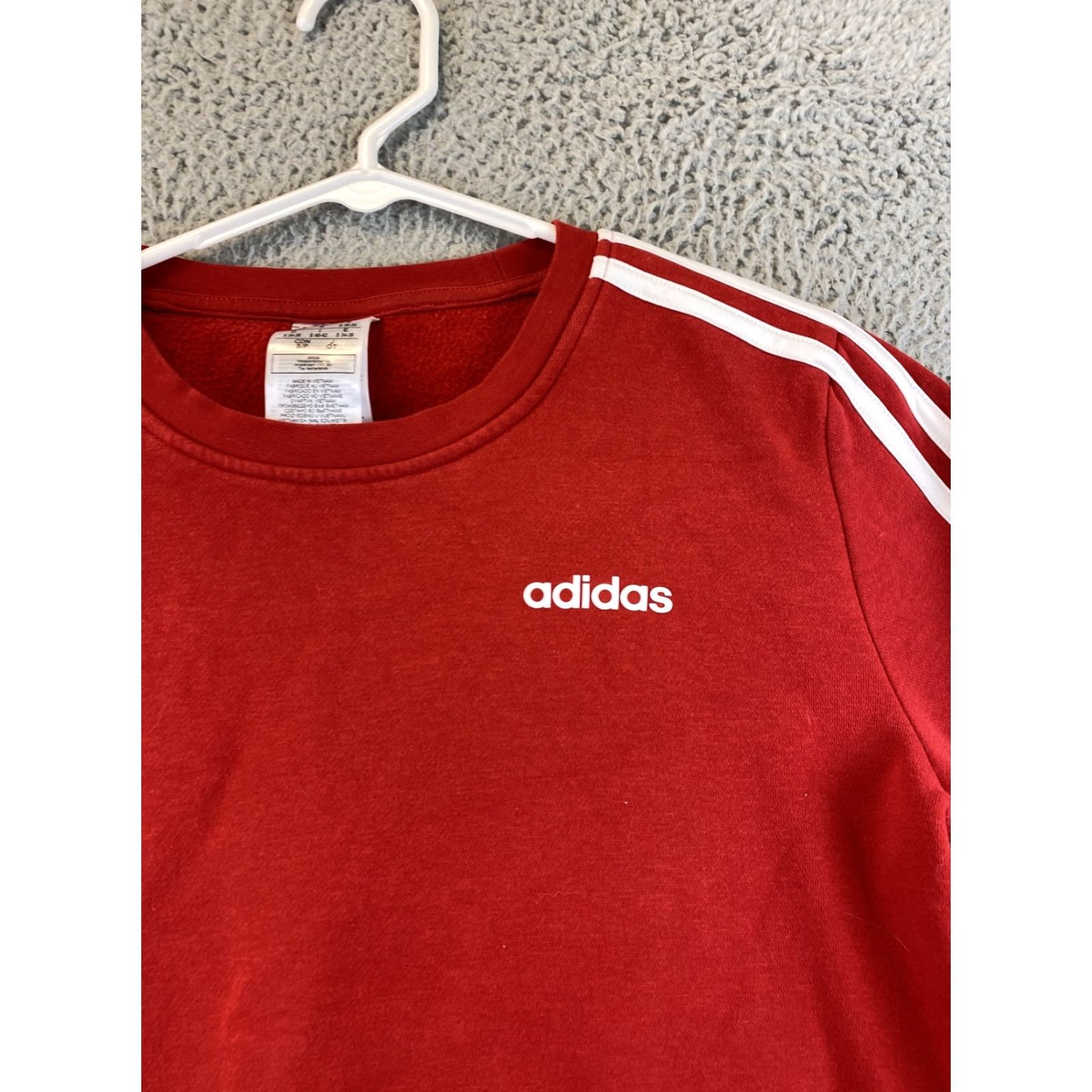 Adidas VINTAGE Adidas Men's Sweatshirt Crew Casual Pullover S Red Cotton Blend Running Gym Fitness Basketball Sports Size US S / EU 44-46 / 1 - 2 Thumbnail