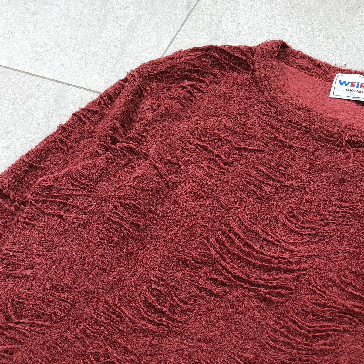 Japanese Brand Weirdo Towel shirt Distressed Long Sleeve Cotton Blend 🇯🇵 Size US L / EU 52-54 / 3 - 11 Thumbnail