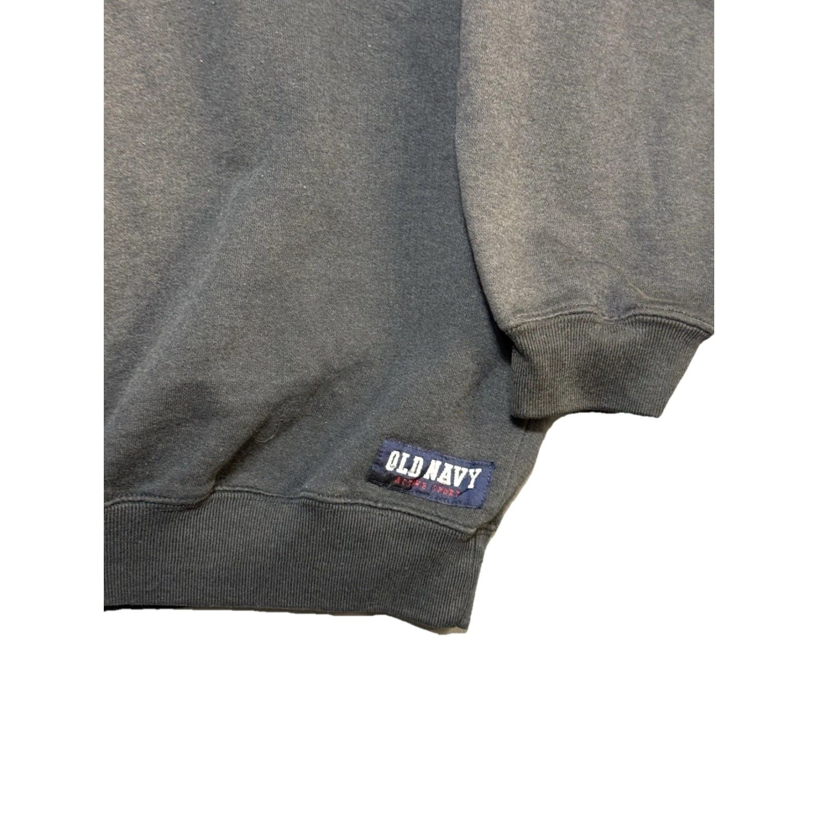 Old Navy VINTAGE Old Navy Sweatshirt Mens XL Black Gray Crewneck Grunge Thick Cotton Pullover Long Sleeve Solid 2000s Size US XL / EU 56 / 4 - 6 Thumbnail