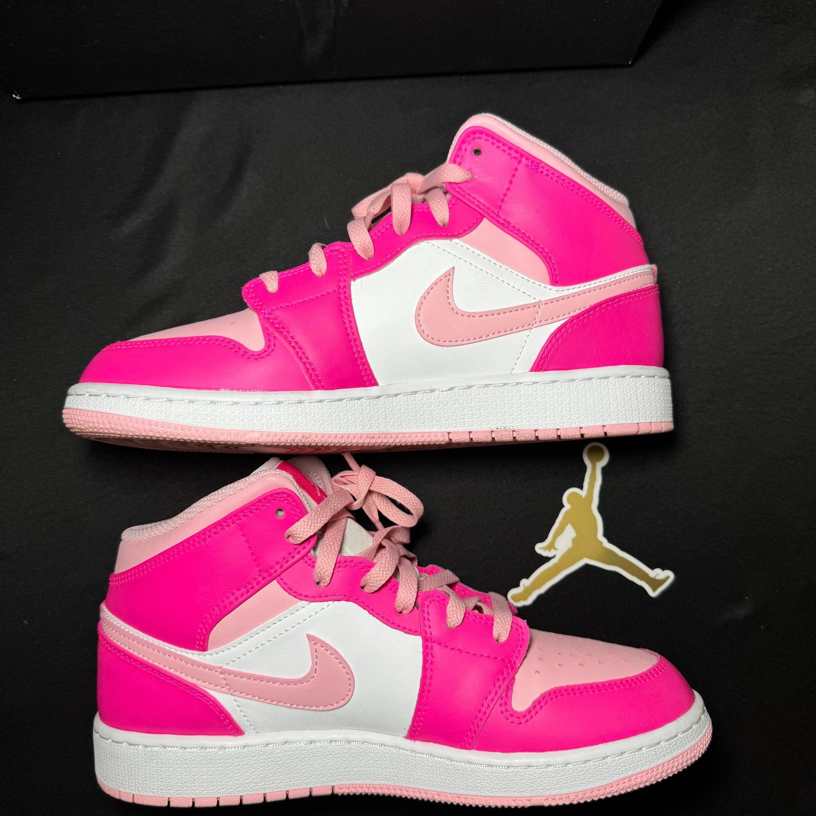 Jordan Brand × Nike Size 7 - Nike Air Jordan 1 Mid GS Fierce Pink Men's Shoes Size US 7 / EU 40 - 3 Thumbnail