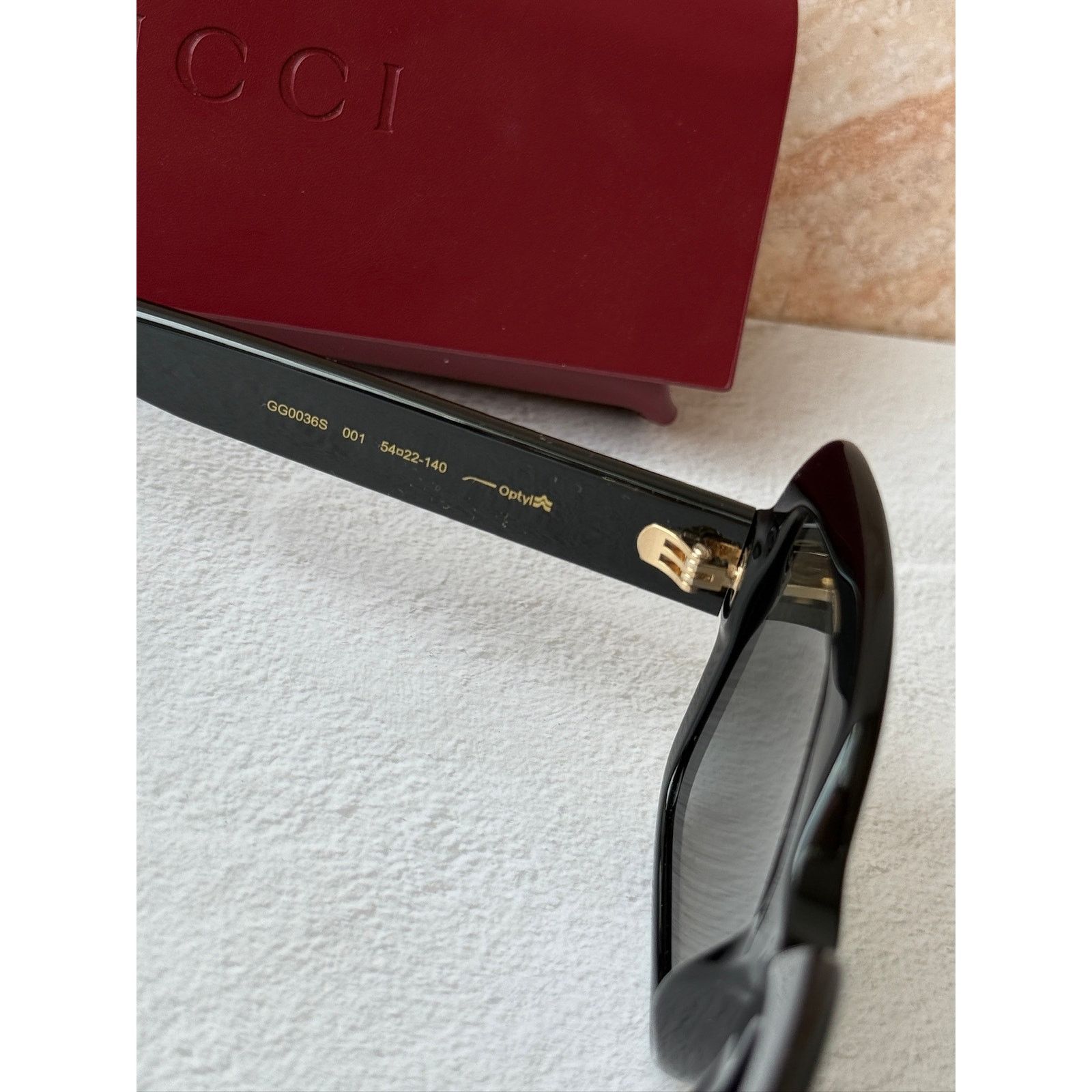 Gucci NEW Gucci GG0036S Black Square Sunglasses Size ONE SIZE - 6 Thumbnail