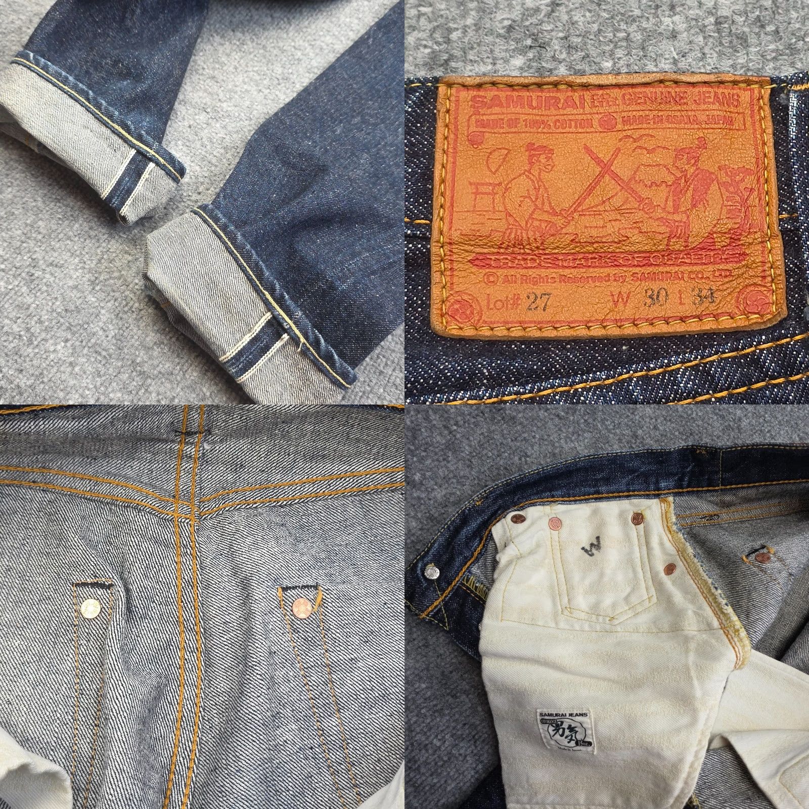 Vintage Samurai Jeans Jeans Regular 28 29 Dark Raw Silk? Size US 28 / EU 44 - 8 Thumbnail