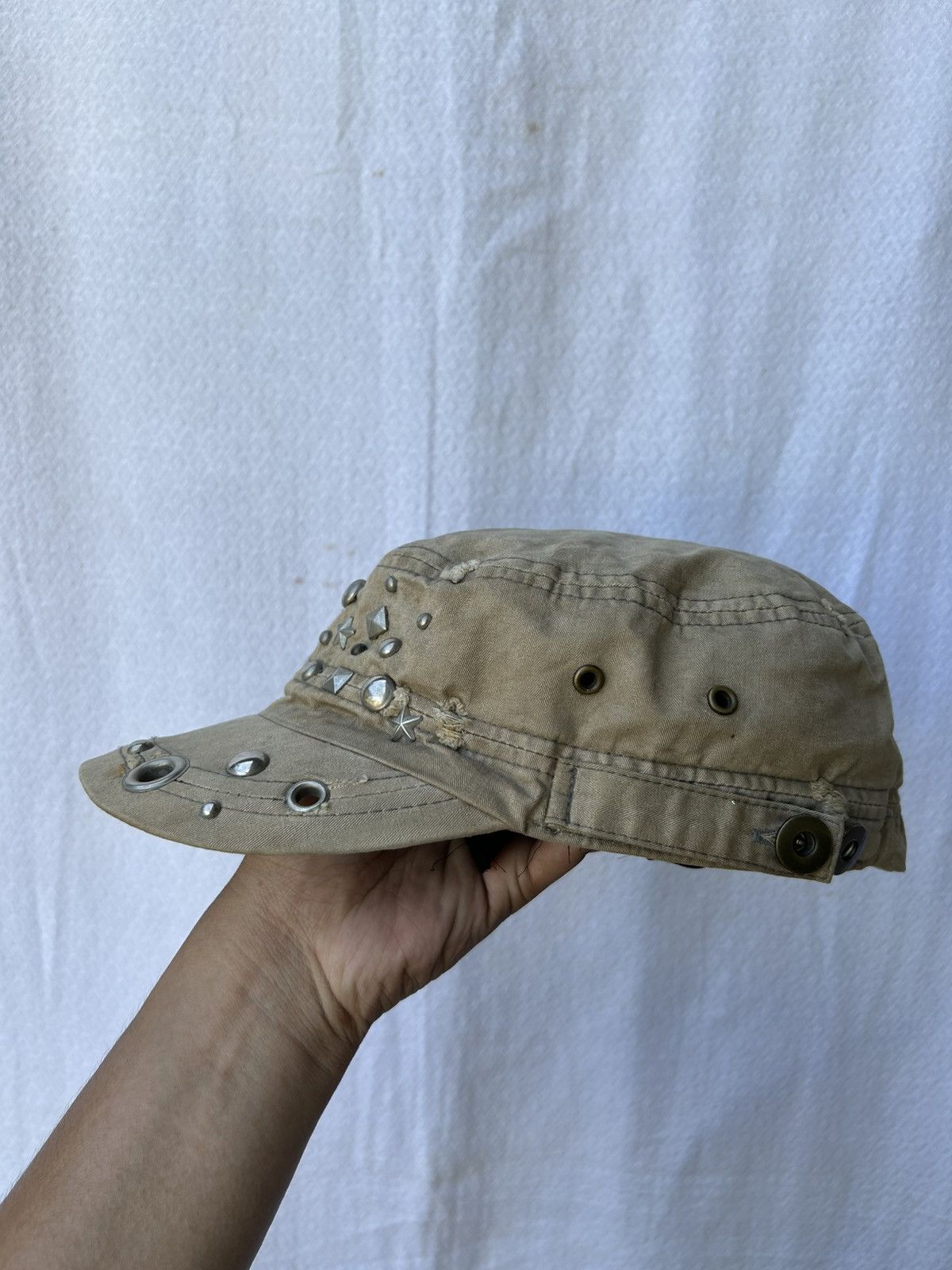 If Six Was Nine × Japanese Brand × Le Grande Bleu (L.G.B.) Distresssed gothic studded style hats Size ONE SIZE - 4 Thumbnail