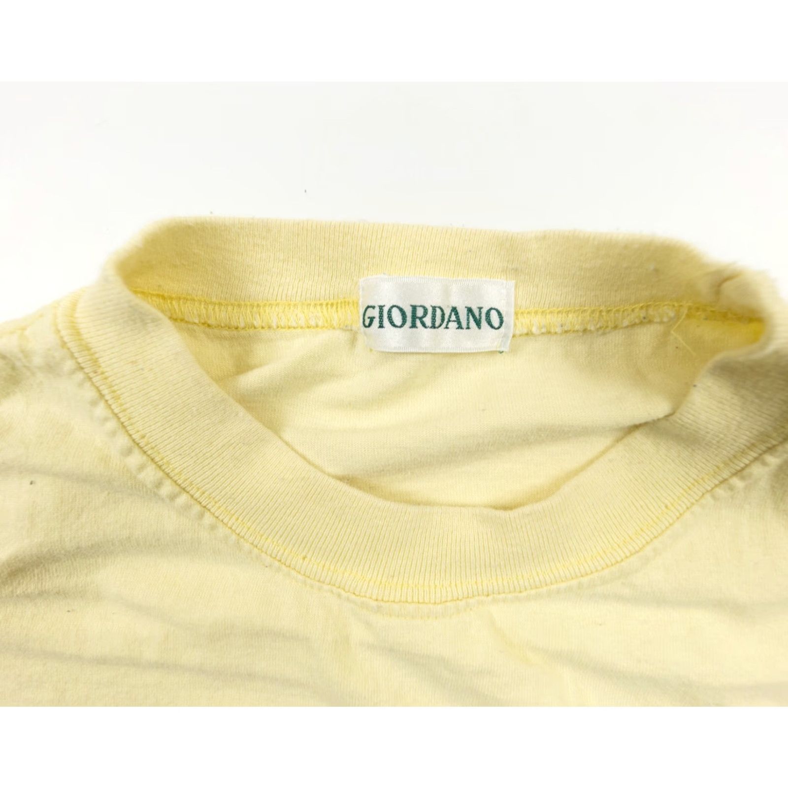 Vintage VINTAGE Giordano Shirt Adult Medium Yellow Short Sleeve 90s Graphic Tee Mens Size US M / EU 48-50 / 2 - 3 Thumbnail