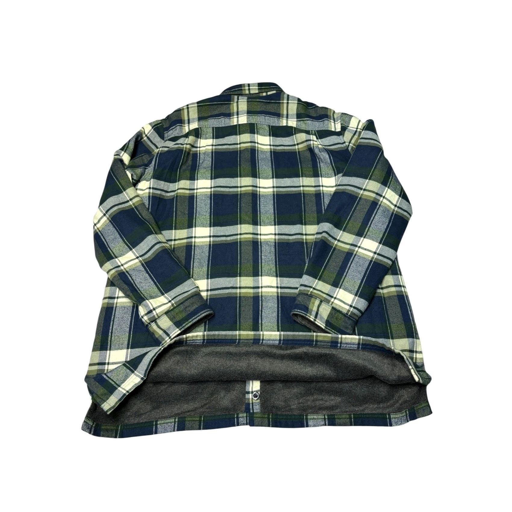 Vintage L.L. Bean Fleece Lined Flannel Shirt Jac Mens XL Tall Plaid Navy Green 298190 Size US XL / EU 56 / 4 - 5 Thumbnail