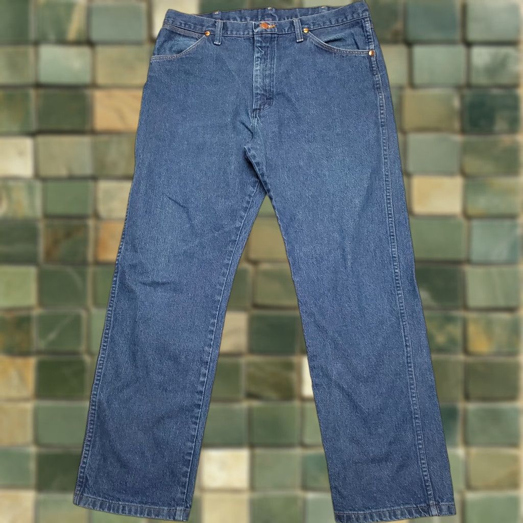 Wrangler VINTAGE Wrangler Jeans Men 36x30 Blue Denim Faded Cowboy Western Ranchwear Pants Jeans Shirt? Size US 36 / EU 52 - 1 Thumbnail