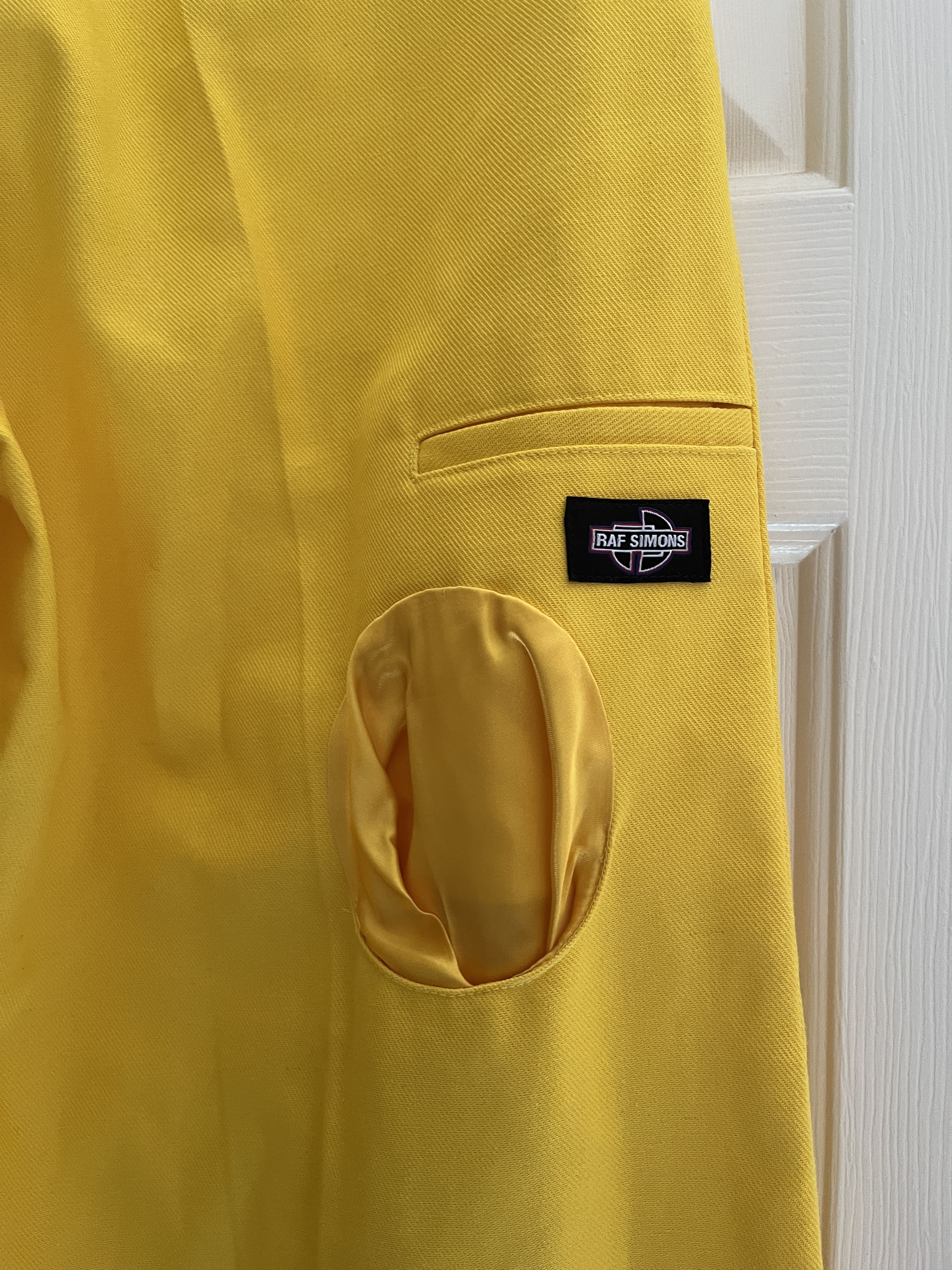 Raf Simons Raf Simons Cutout-pockets Wide-leg Trousers - Yellow Size US 38 / EU 54 - 5 Thumbnail