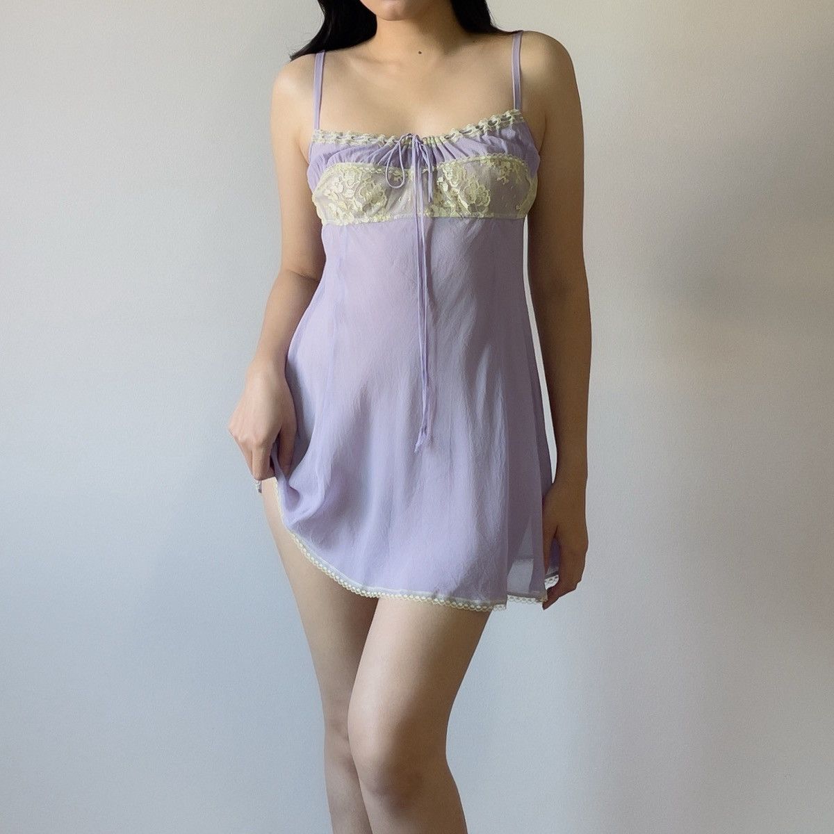 Victoria's Secret Victoria’s Secret Lavender Silk Mini Slip Dress (L) Size L / US 10 / IT 46 - 2 Thumbnail
