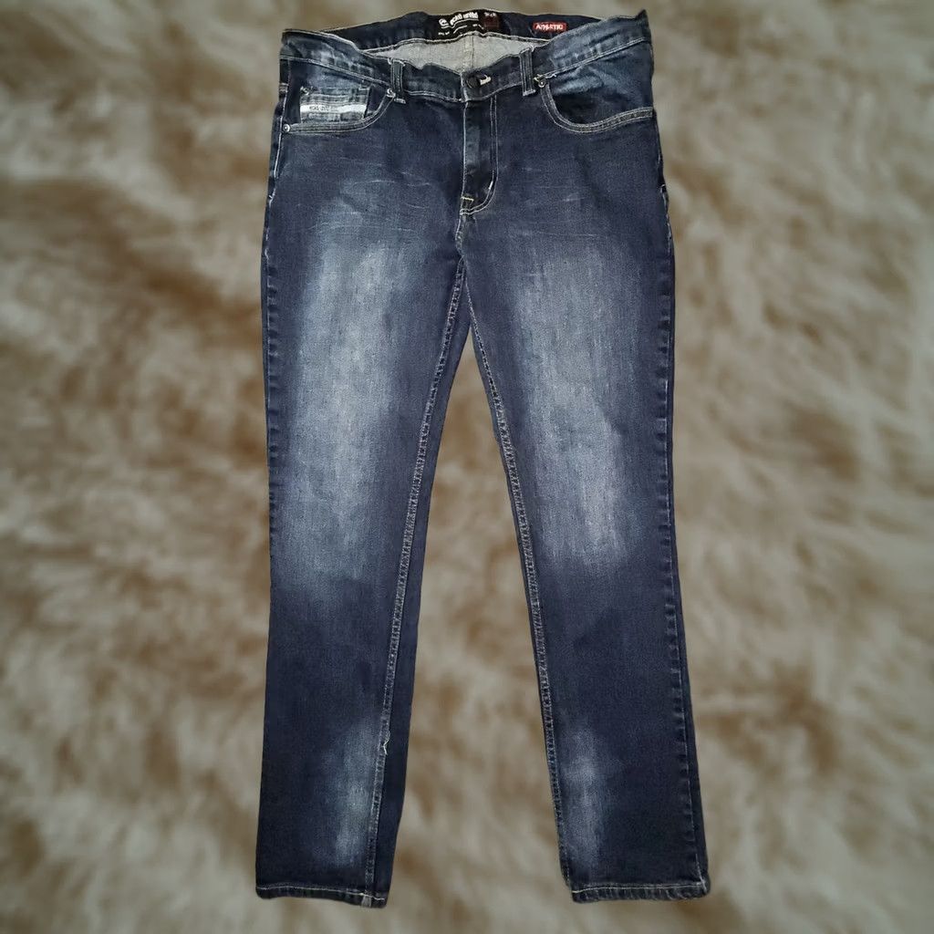 Ecko Unltd. Ecko Unltd. Athletic Skinny Jeans Men's 34x30 Blue Stretch Low Rise Preppy Denim Jeans Regular Mens Size US 34 / EU 50 - 1 Thumbnail