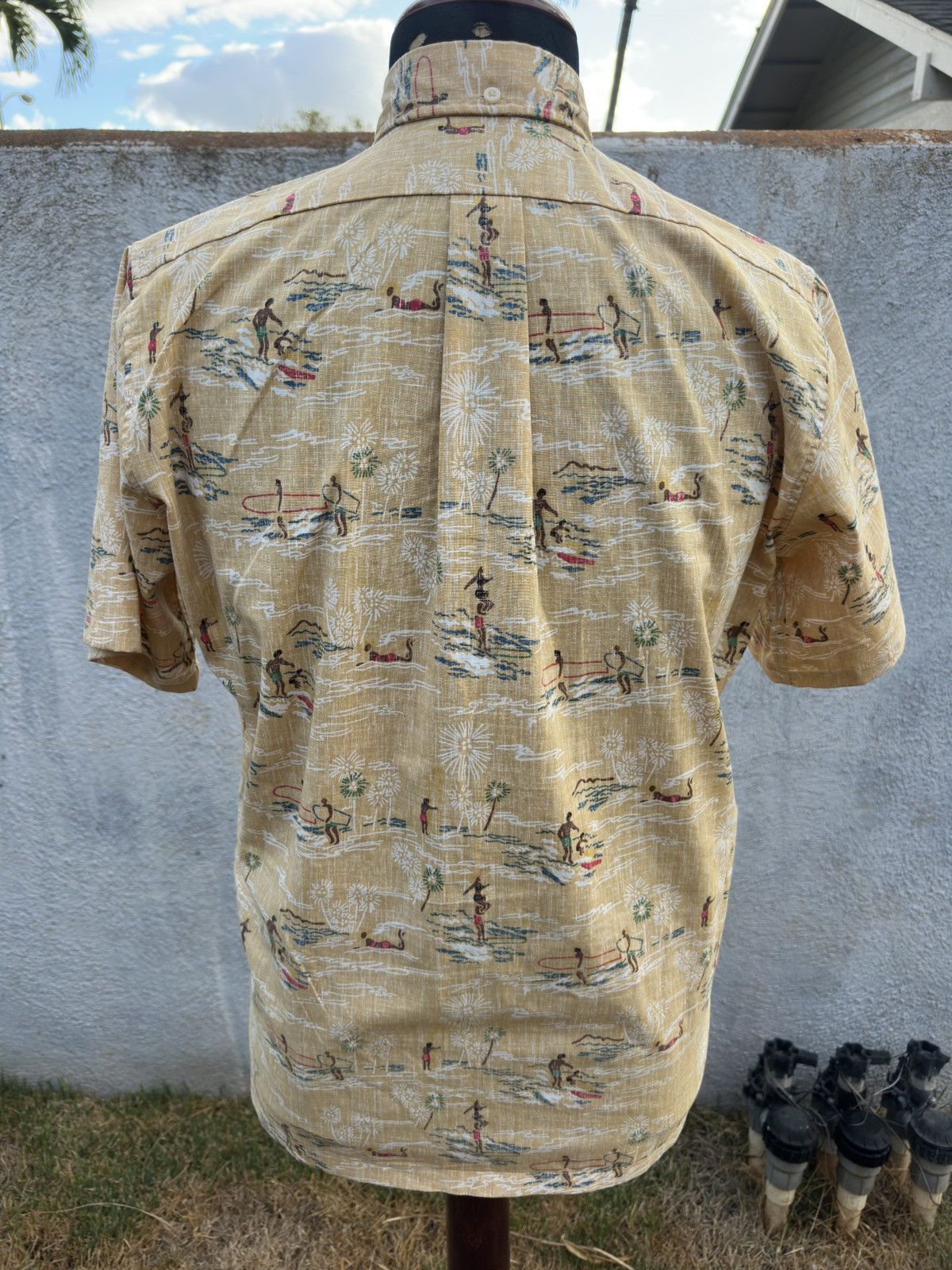 Reyn Spooner Reyn Spooner Classic Fit Hawaiian Print Yellow Men's XS Size US XS / EU 42 / 0 - 2 Thumbnail