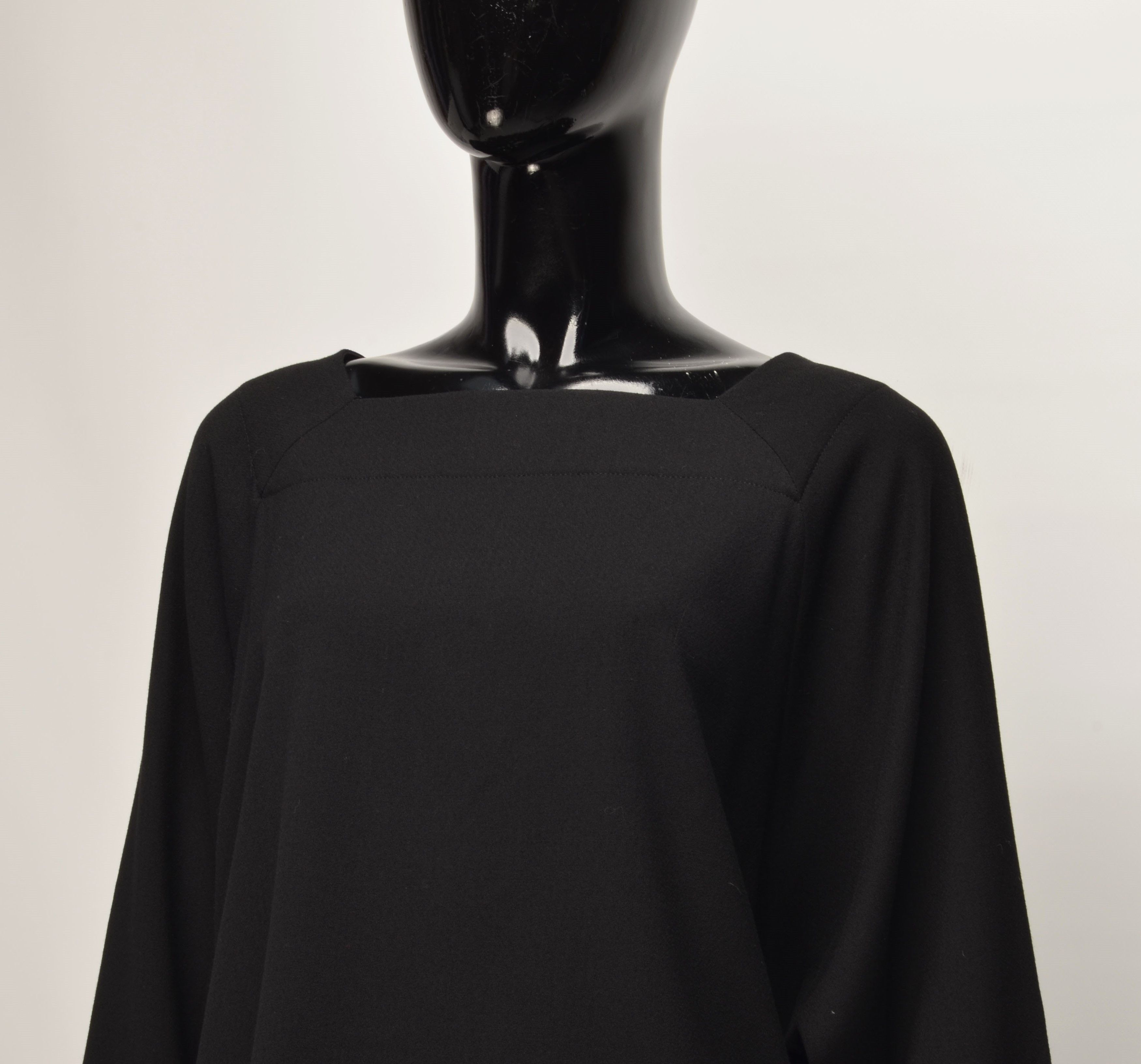 Designer OSKA Wool Blend Square Neck Oversized Damira Blouse Size L / US 10 / IT 46 - 2 Thumbnail