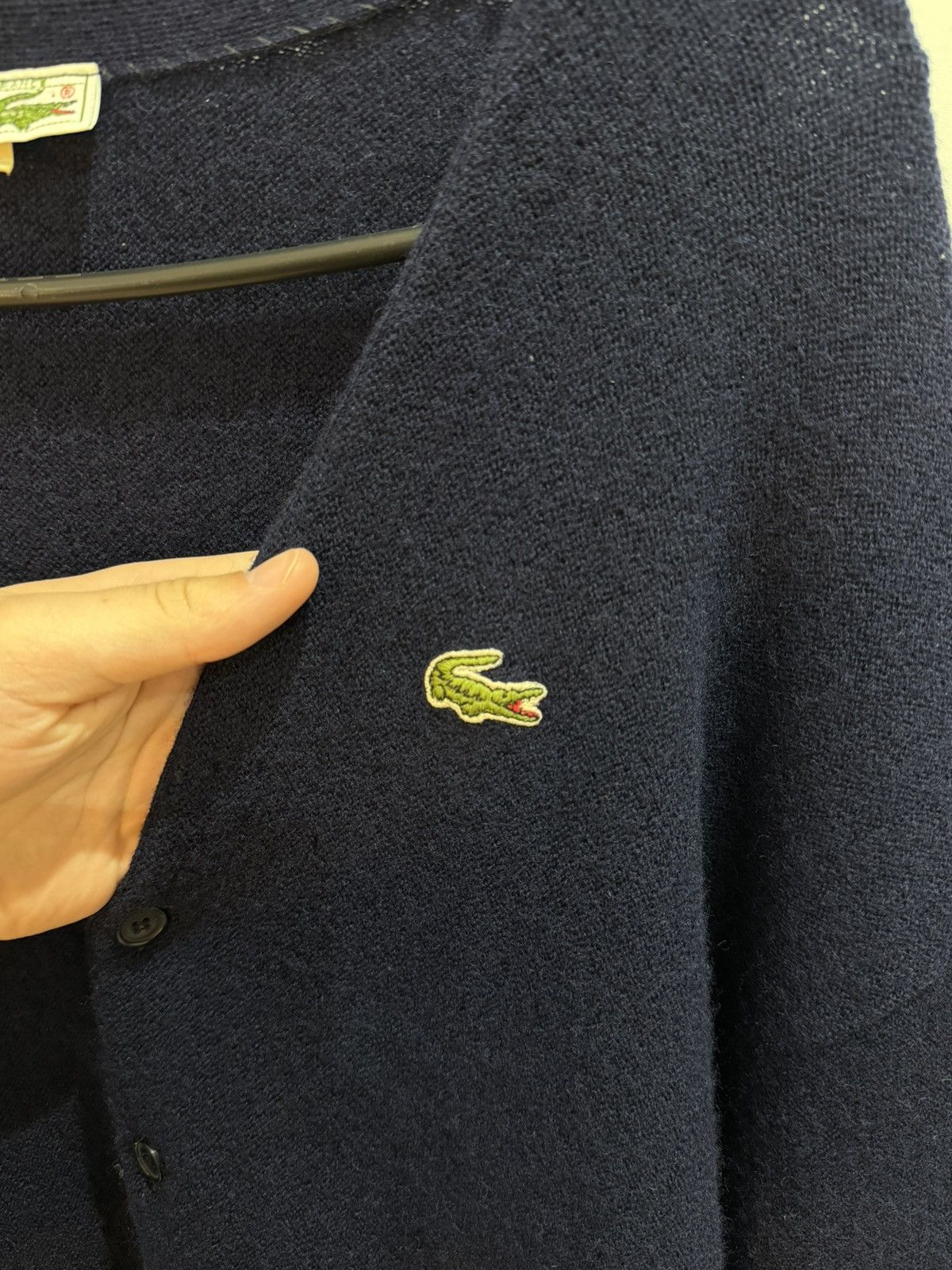 Lacoste Vintage Chemise Lacoste Wool Cardigan Navy Size US M / EU 48-50 / 2 - 4 Thumbnail