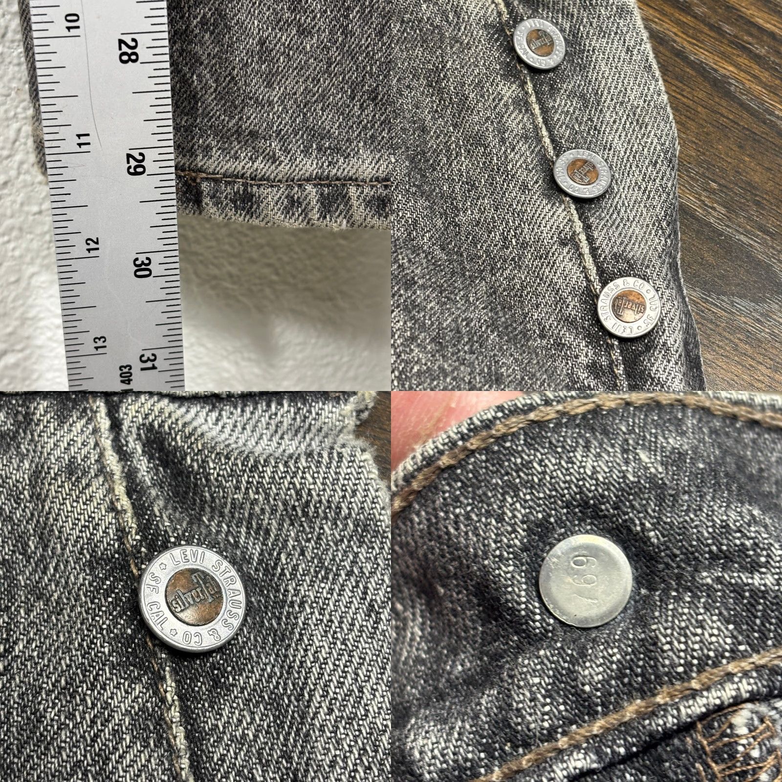 Levi's VINTAGE Levi's Silvertab Jeans 29x30 Black Button Fly Loose Straight Mens 1993 Vintage Size US 30 / EU 46 - 8 Thumbnail