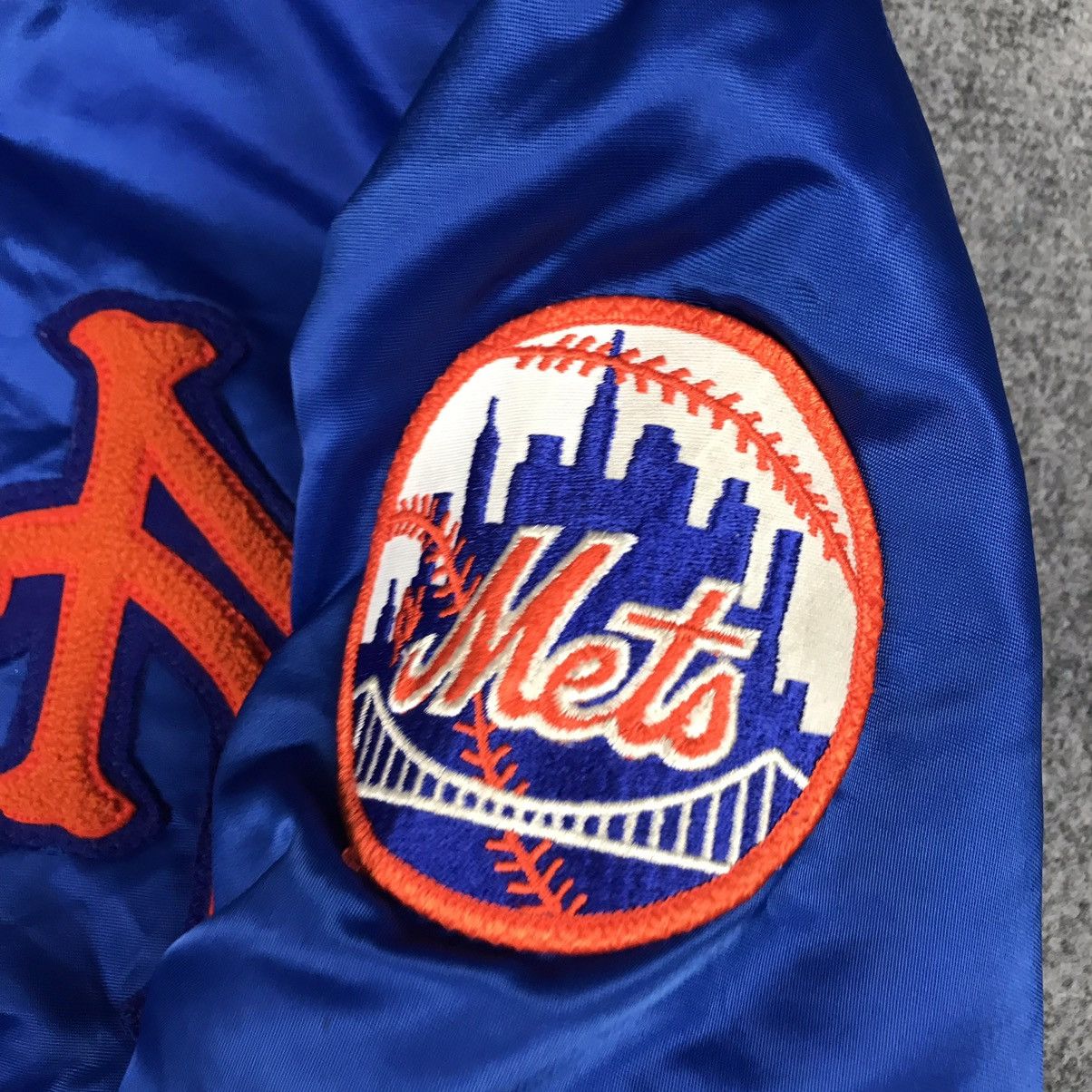 MLB × Starter × Vintage STARTER NEW YORK METS BOMBER SNAP BUTTON SIGNATURE JACKET Size US S / EU 44-46 / 1 - 7 Thumbnail