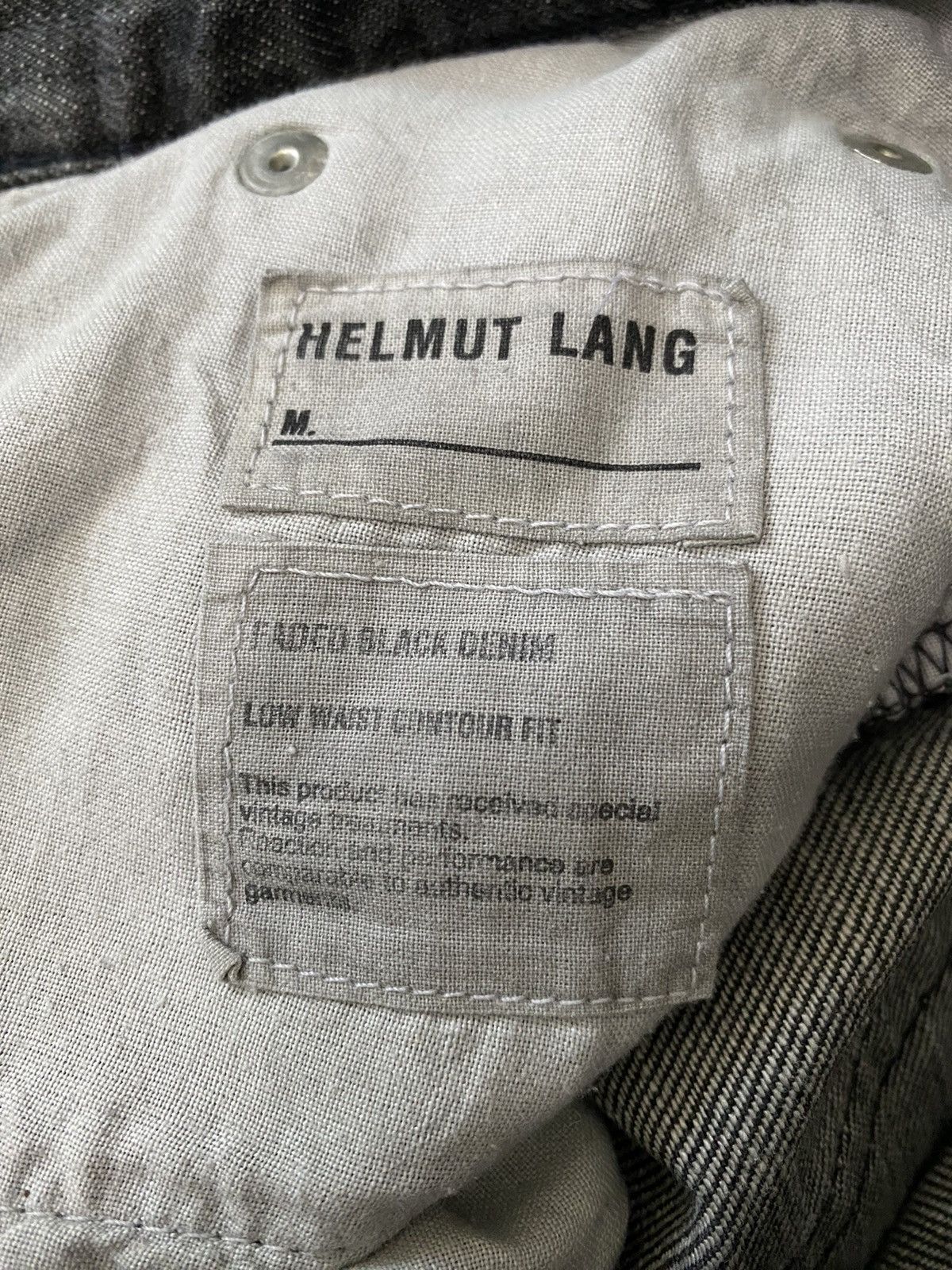 Helmut Lang last drop & binding HELMUT LANG FADED BLACK DENIM LOW WAIST Size US 32 / EU 48 - 7 Thumbnail