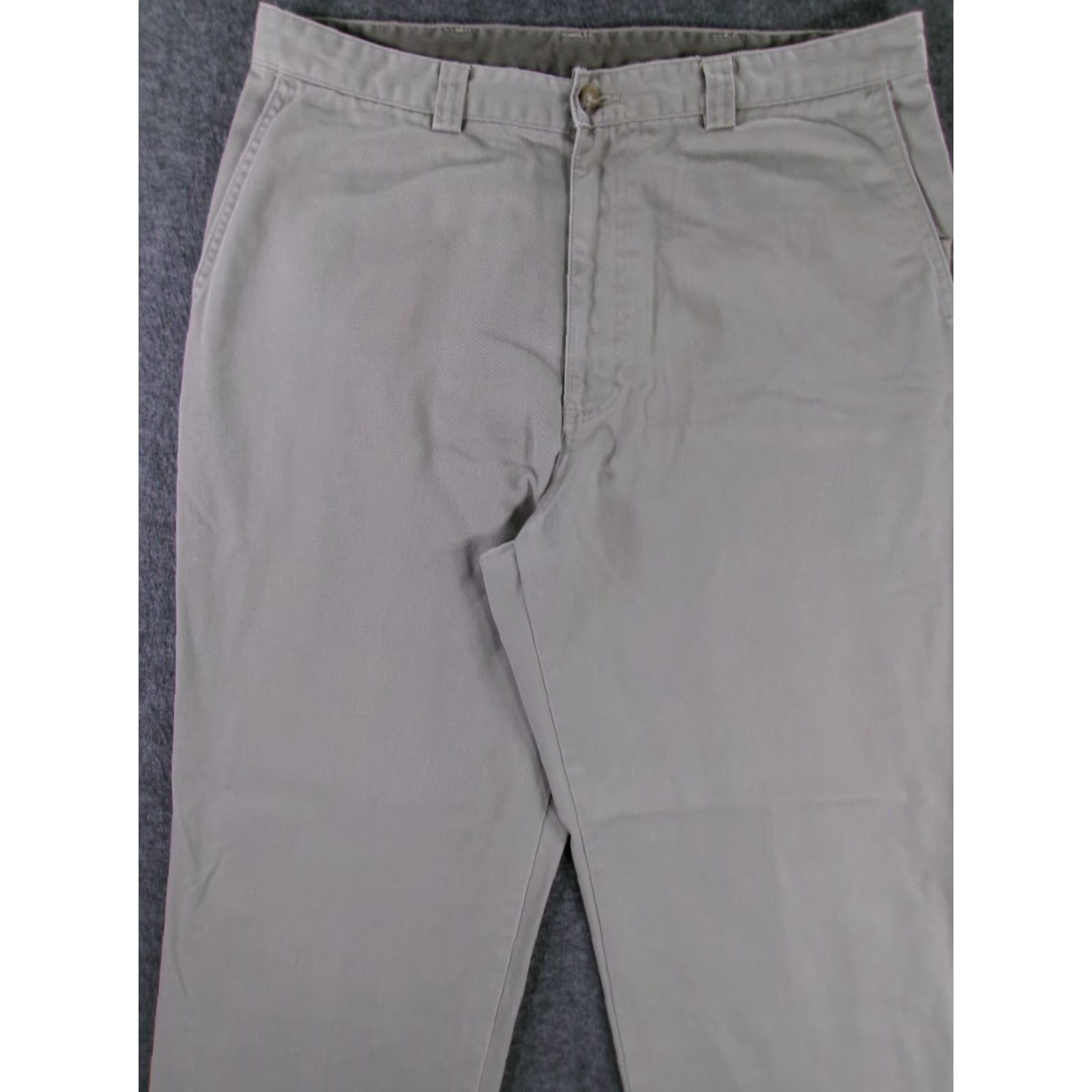 Haggar Haggar Classic Chino Pants Men's 34X30 Brown Straight Leg Cotton Business Workwear Size US 34 / EU 50 - 2 Thumbnail
