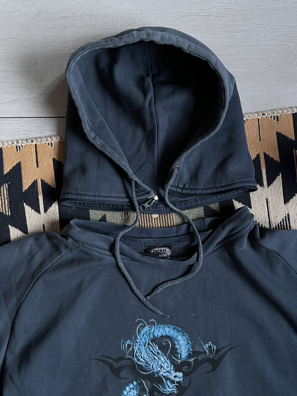Vintage Vintage JNCO Style Y2k Spiral Dragon Horror Piece Hoodie Size US L / EU 52-54 / 3 - 13 Thumbnail