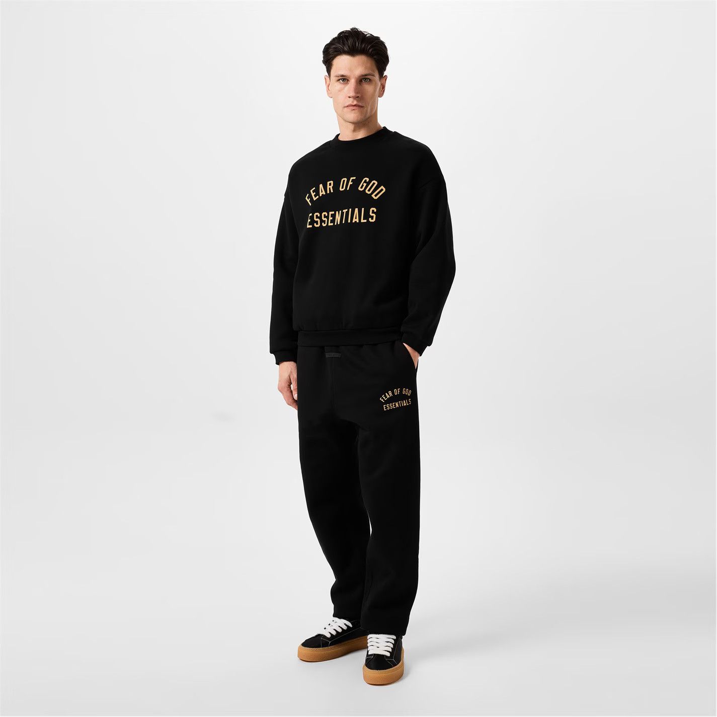 Fear of God o1g2r1mq0426 Fleece Crew Neck Sweater in Black Size US S / EU 44-46 / 1 - 5 Thumbnail