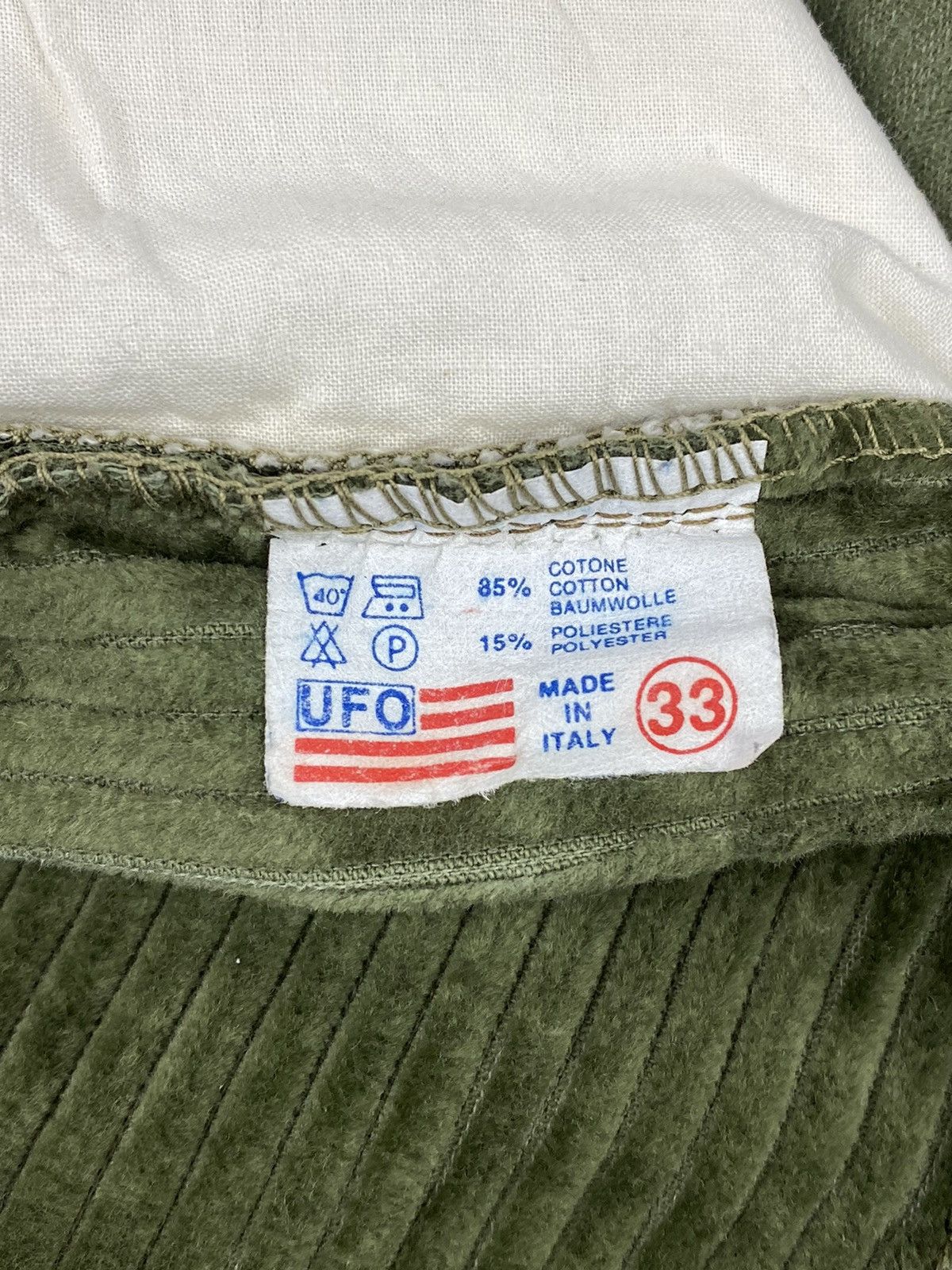 Vintage 1970’s Vintage UFO Green Jumbo Corduroy Pants Size US 33 - 15 Thumbnail