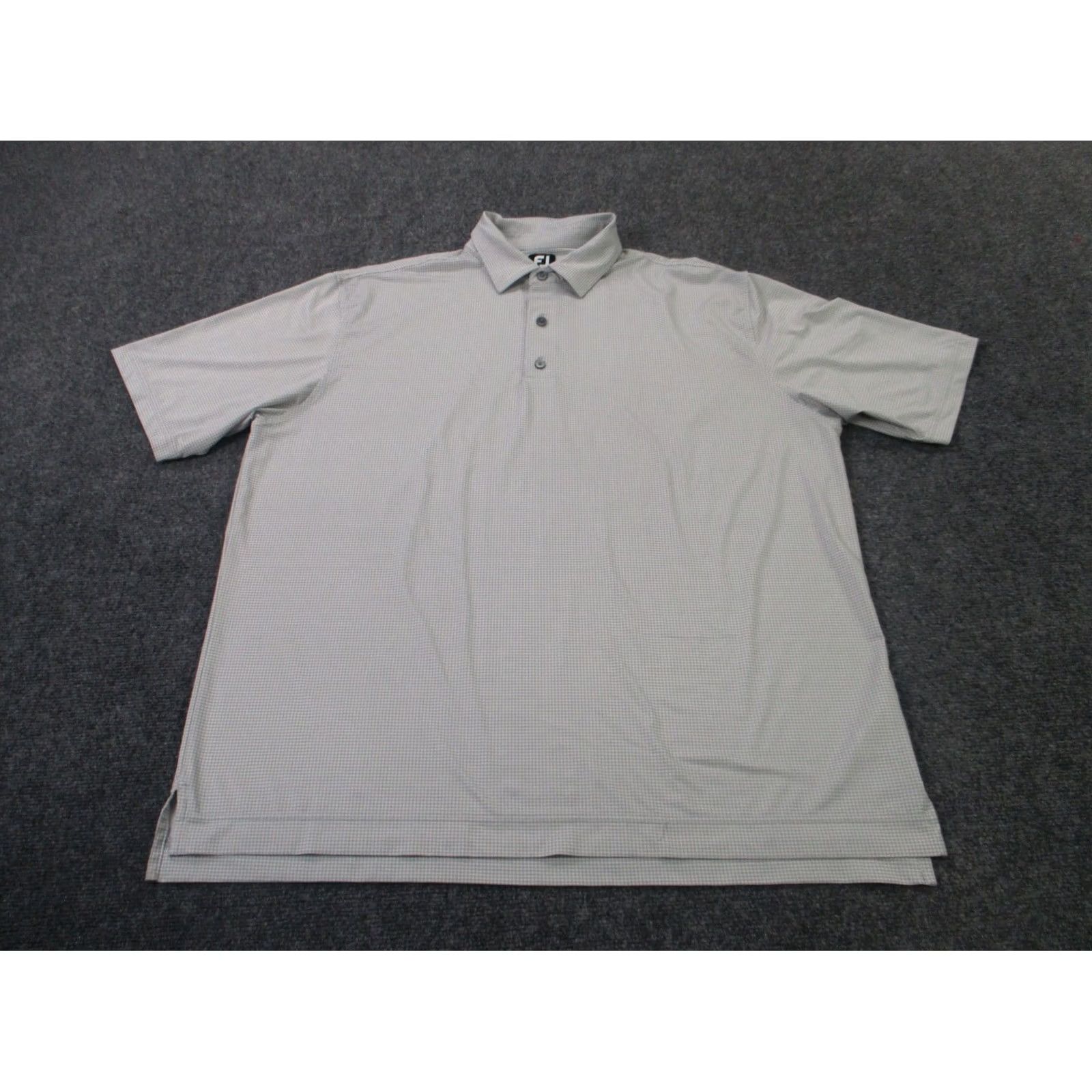 Footjoy Footjoy Golf Polo Shirt Men 2XL Houndstooth Performance Stretch Sport Preppy Size US XXL / EU 58 / 5 - 2 Thumbnail