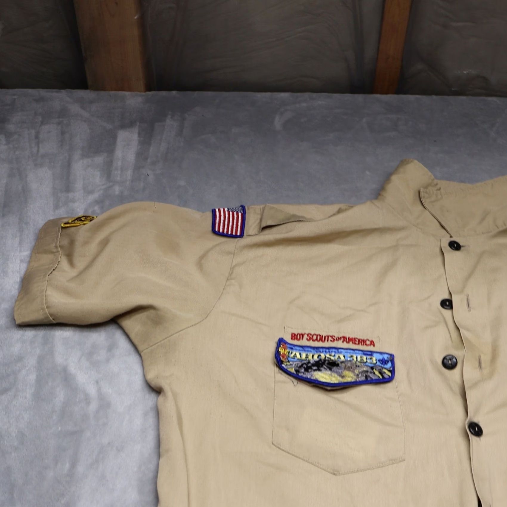 Vintage Boy Scouts of America Shirt Men XL Beige Official Patches Scoutmaster Uniform Size US XL / EU 56 / 4 - 2 Thumbnail