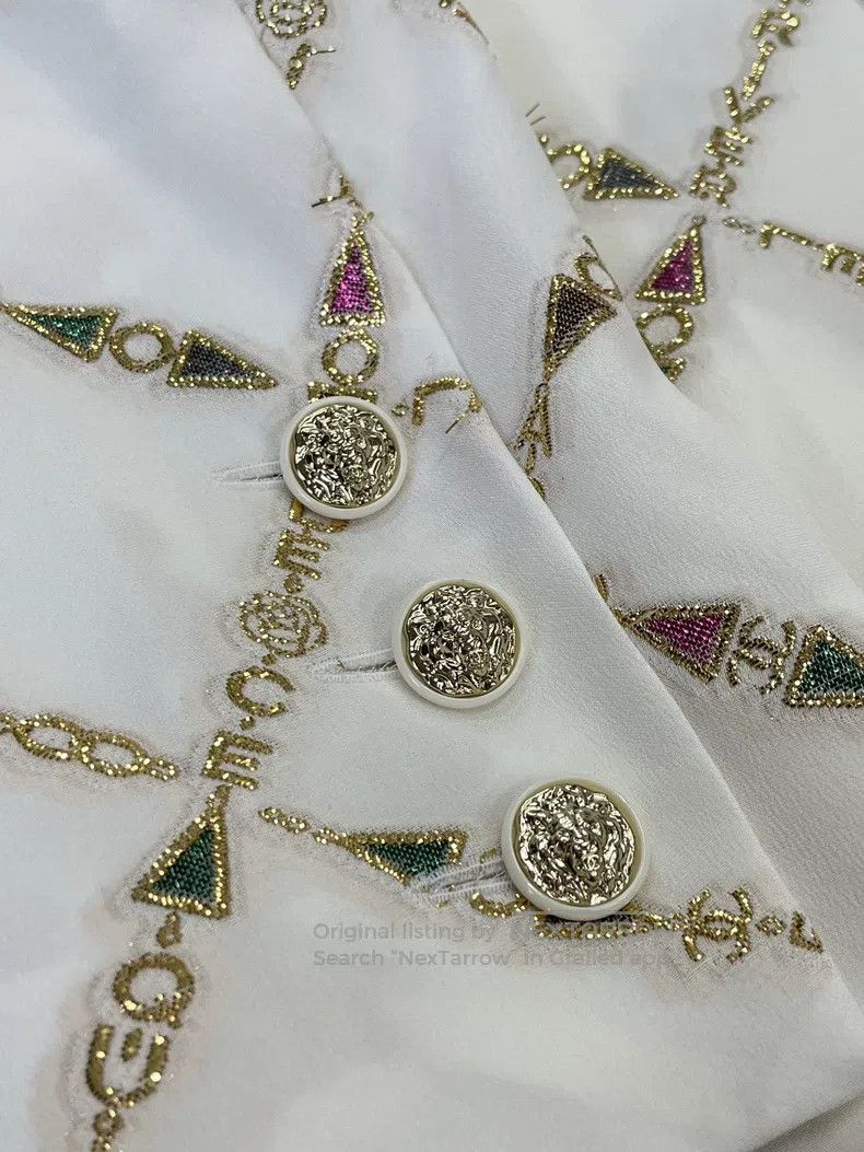 Chanel Chanel 22B white gold diamond checkered letter thin shirt Size XS / US 0-2 / IT 36-38 - 4 Thumbnail