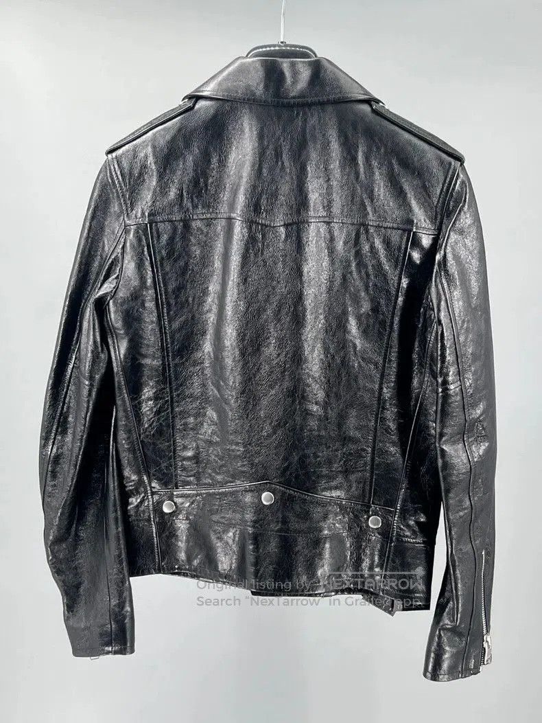 Yves Saint Laurent YSL Men's Black Leather Jacket Size US M / EU 48-50 / 2 - 4 Thumbnail