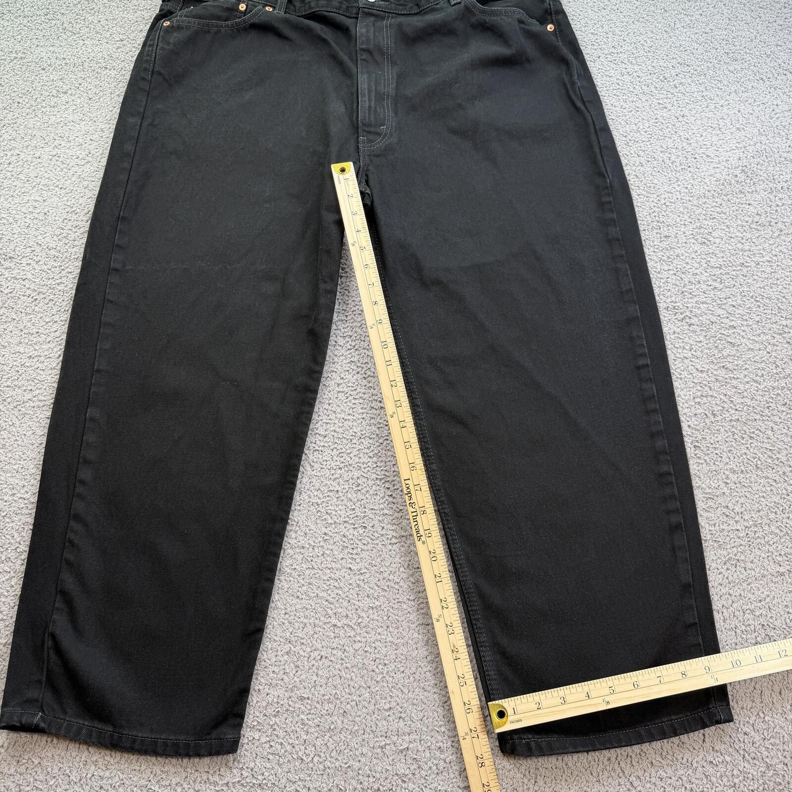 Levi's Levis 550 Black Relaxed Fit Jeans Mens 48x29 Faded Baggy Size US 44 / EU 60 - 4 Thumbnail