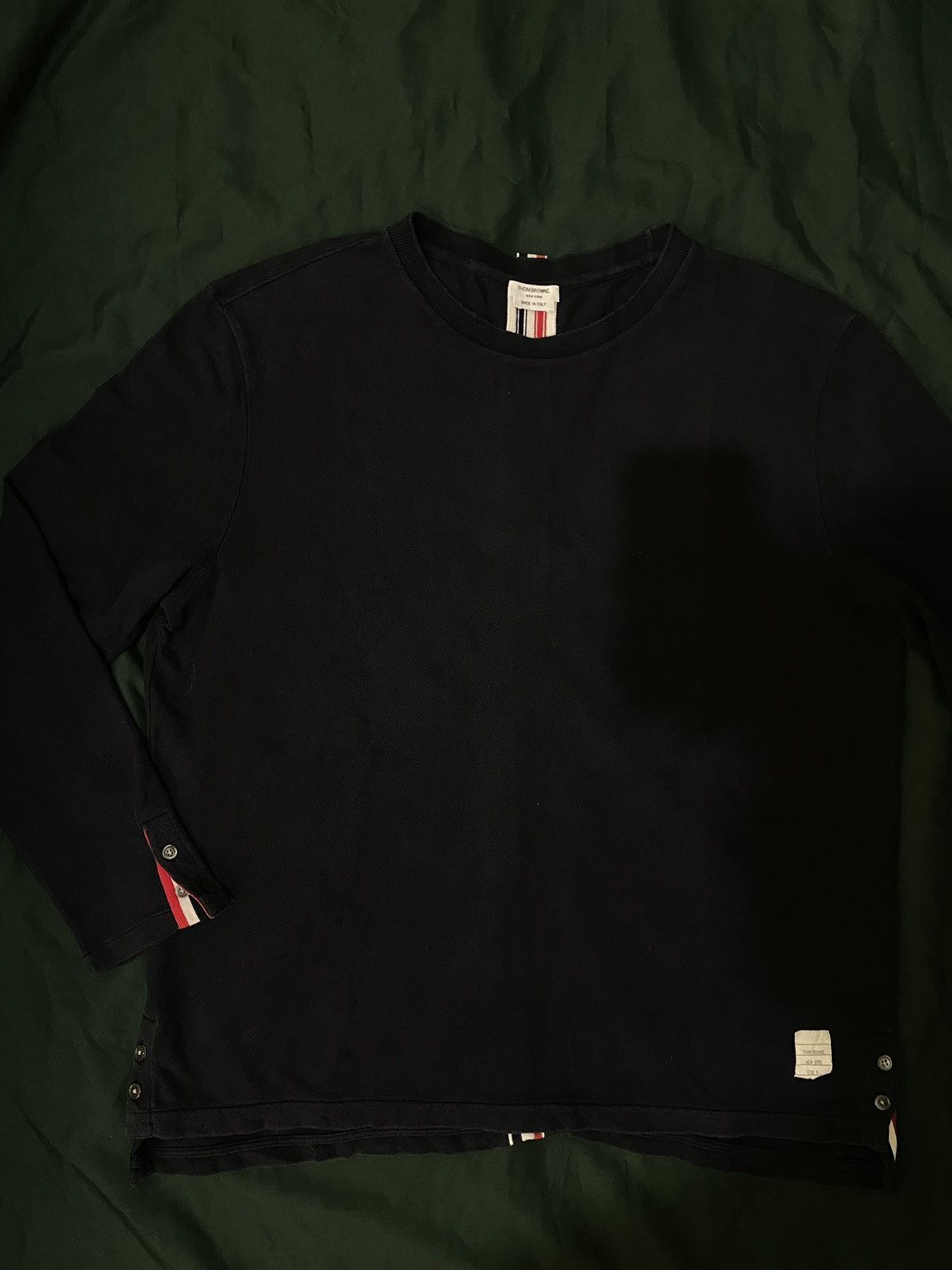 Thom Browne Thom browne back stripe tshirt pique made in italy Size US XL / EU 56 / 4 - 1 Thumbnail