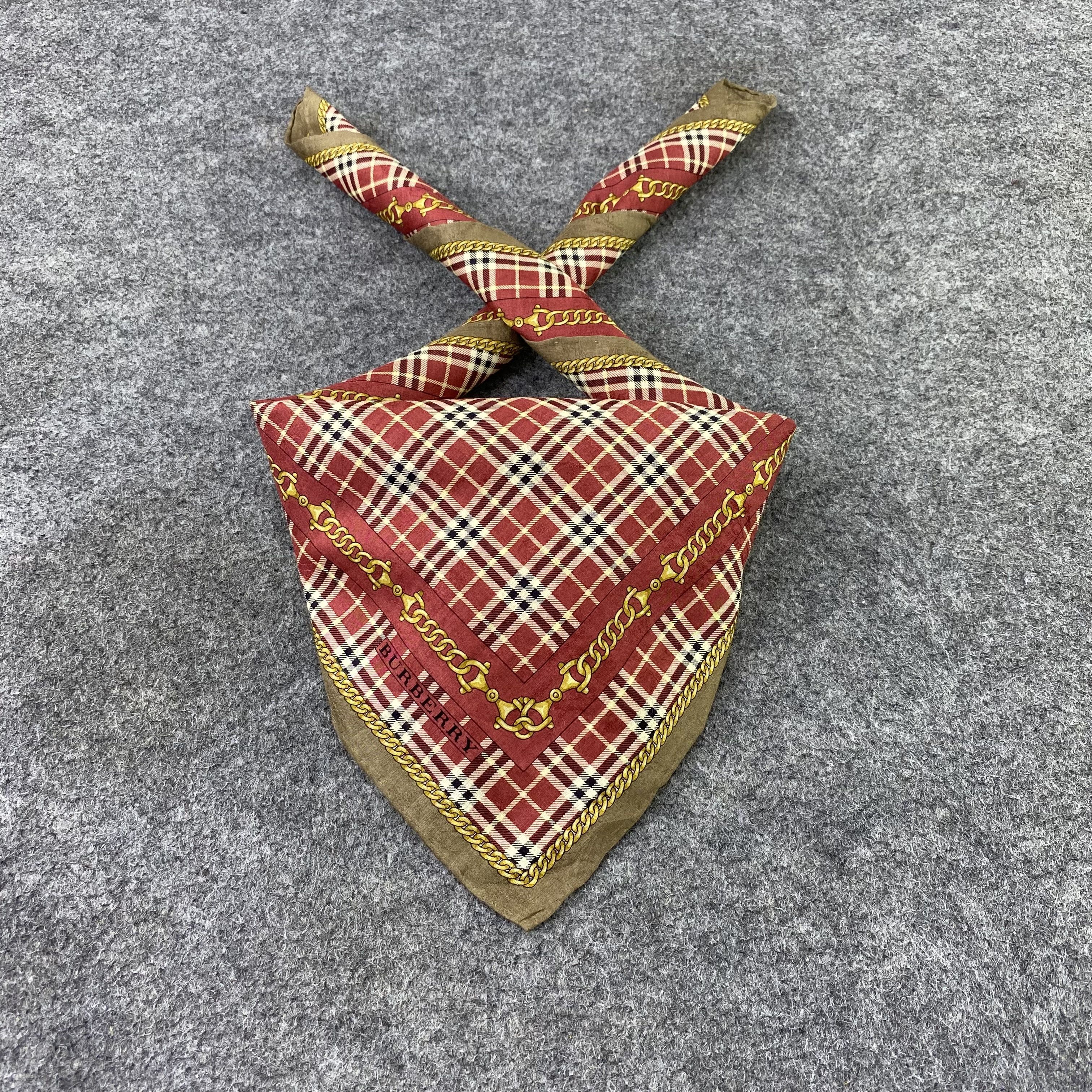 Burberry × Vintage Burberry Handkerchief / Bandana / Neckerchief-B995 Size ONE SIZE - 2 Thumbnail