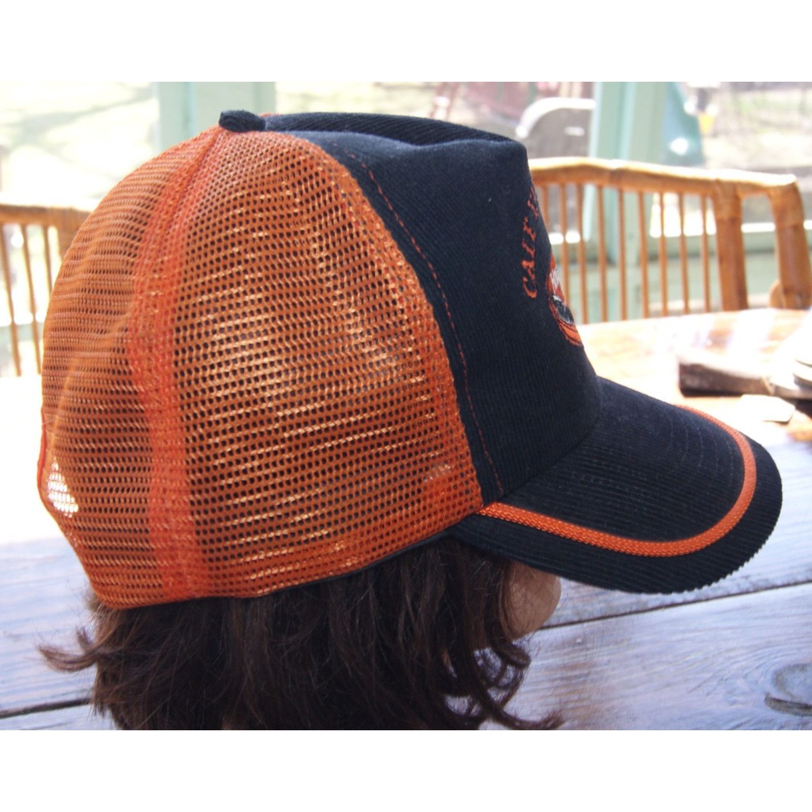 Vintage VTG Cale Hardees Corduroy Trucker Nascar Hat Snapback Cap Size ONE SIZE - 3 Thumbnail