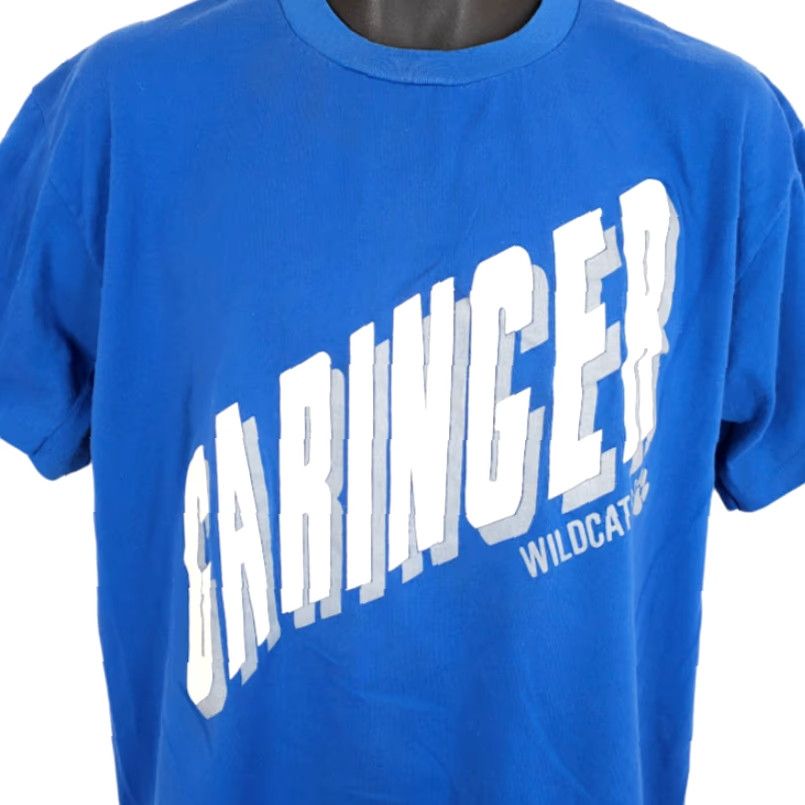 Vintage VINTAGE Belton Garinger Wildcats T Shirt Mens Large Blue 80s High School Made In USA Mens Size L Blue Basketball Football Size US L / EU 52-54 / 3 - 2 Thumbnail