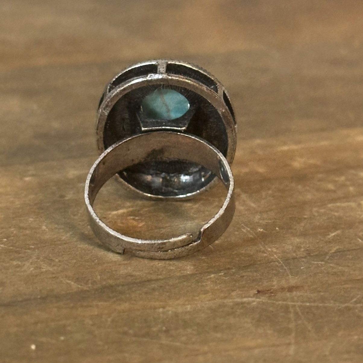 Vintage Vintage faux turquoise statement ring Size ONE SIZE - 7 Thumbnail