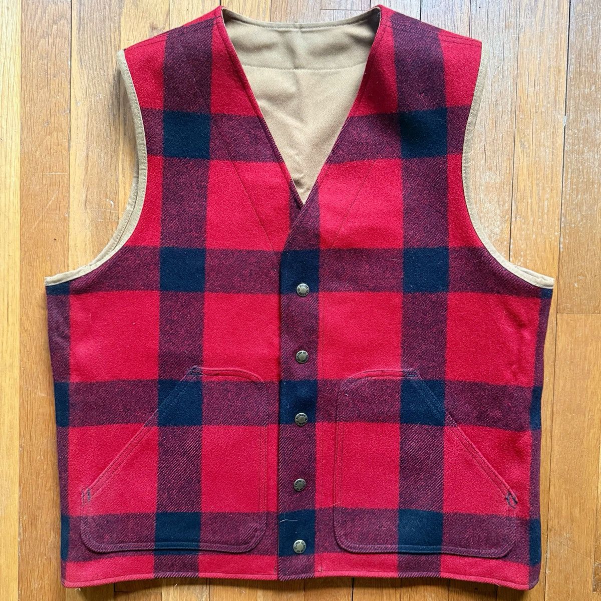 Filson Rare C.C. Filson Reversible Tin Cloth And Wool Cruiser Vest Size US M / EU 48-50 / 2 - 2 Thumbnail