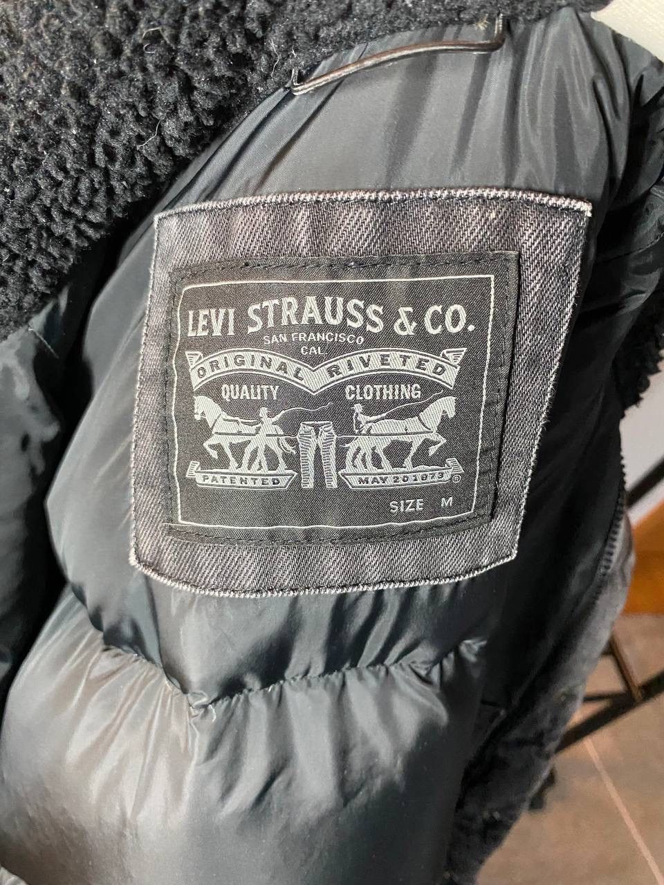 Levi's puffer jacket coat Large down denim Size US M / EU 48-50 / 2 - 7 Thumbnail