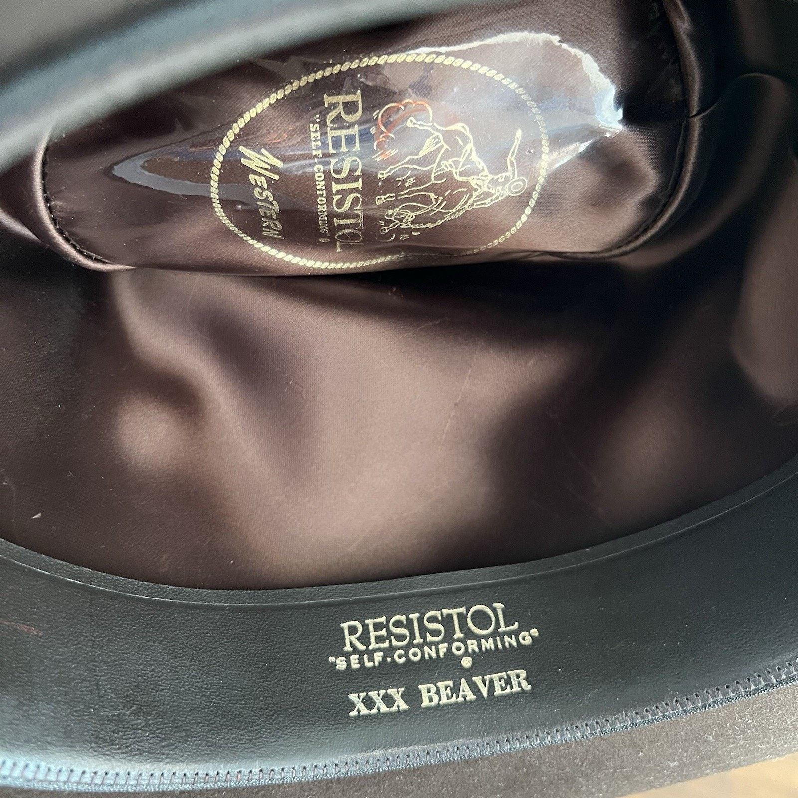Other Vintage Resistol Spuridge XXX Beaver Cowboy Hat 3.75” Sz 7 Size ONE SIZE - 5 Thumbnail