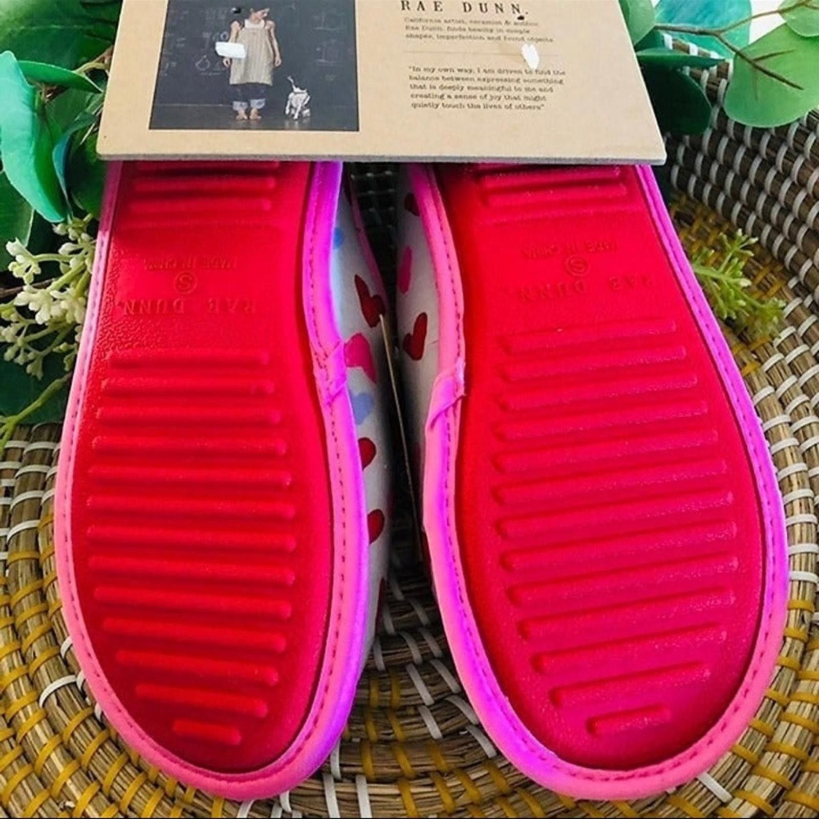 Designer Rae Dunn Love Slippers - Pink and Red Size US 5.5 / EU 38 - 3 Thumbnail
